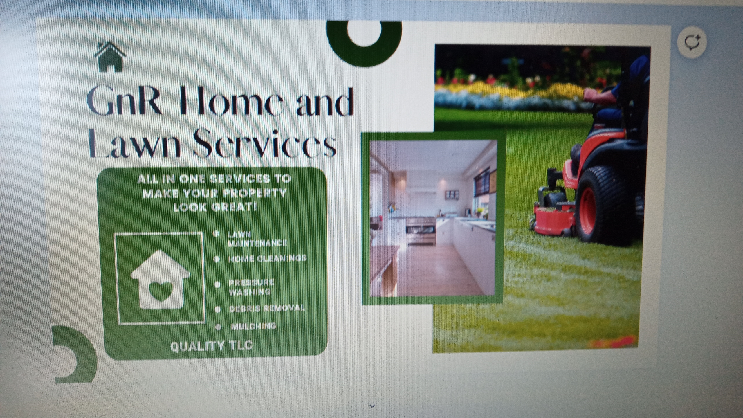 GnR Home and Lawn Service Logo