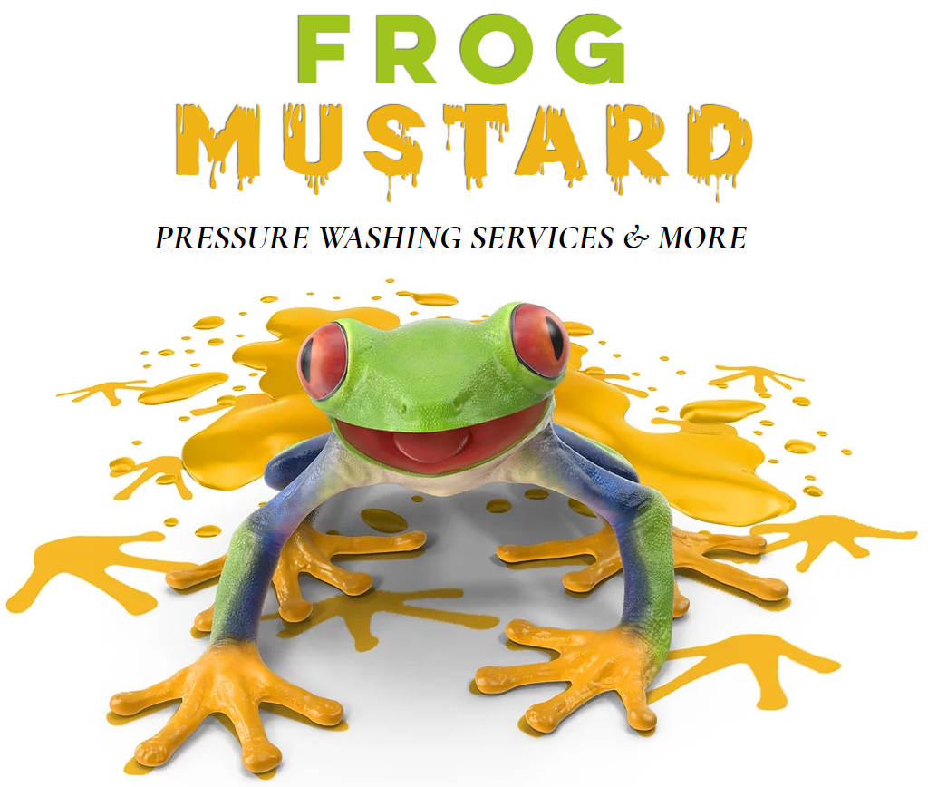 Frog Mustard Pressure Washing Logo