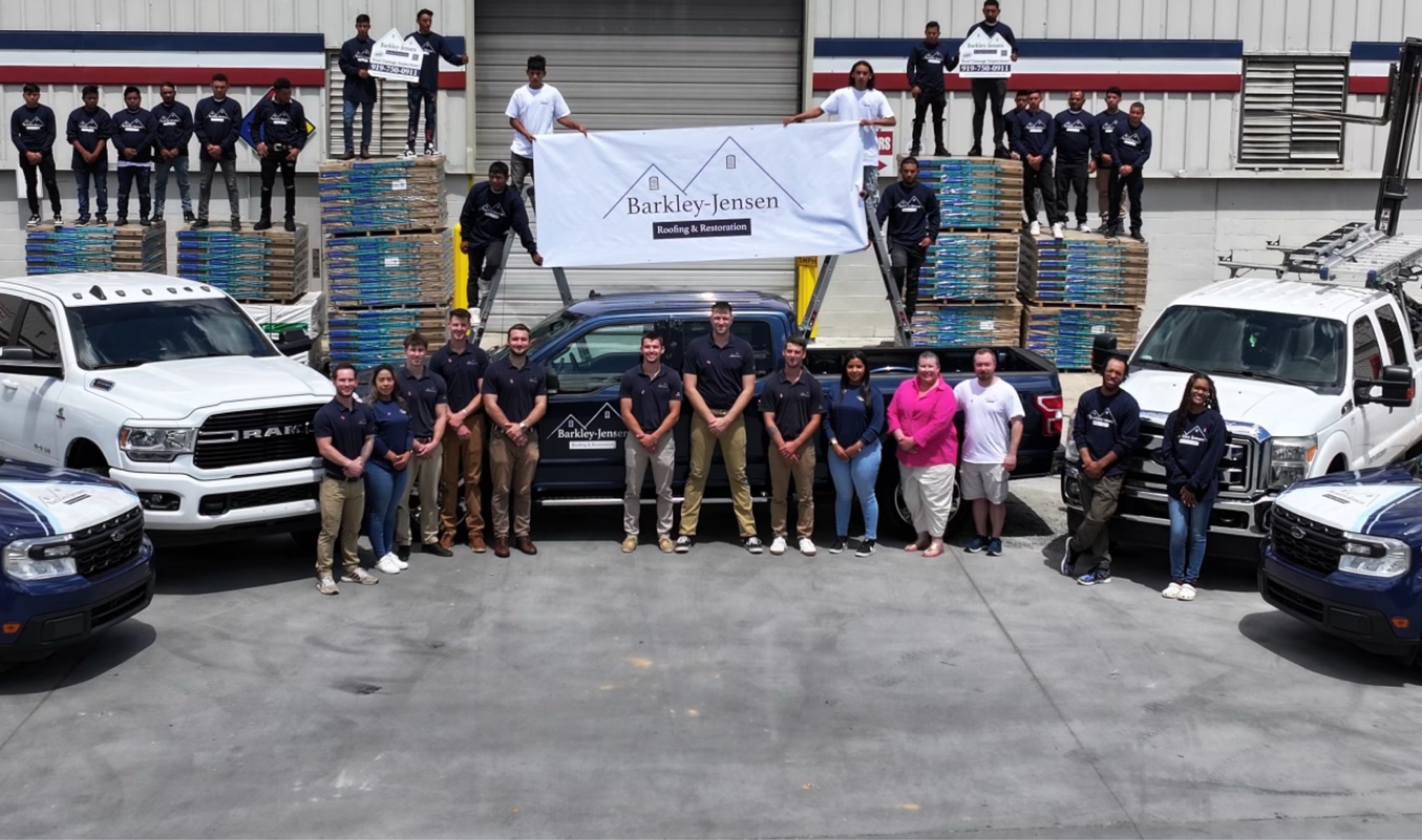 Barkley-Jensen Roofing and Restoration Logo