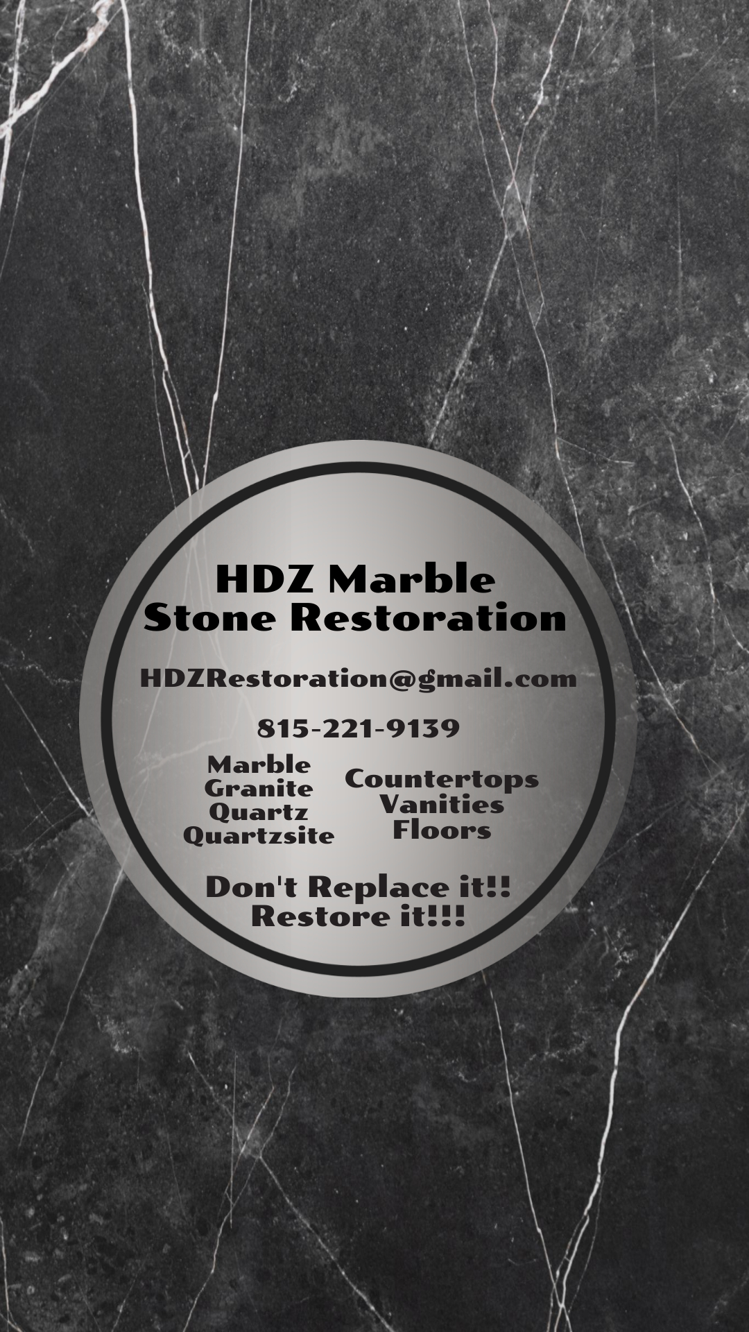 HDZ Marble Stone Restoration Logo