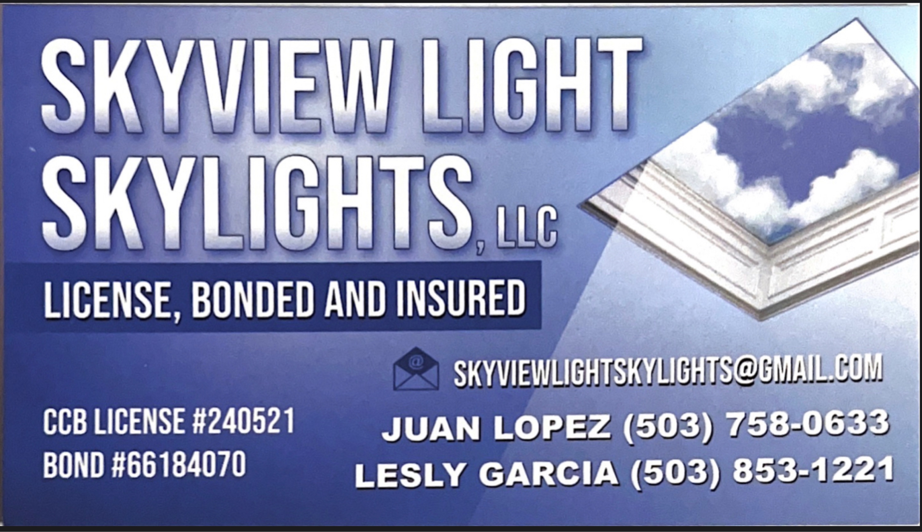 Skyview Light Skylights, LLC Logo