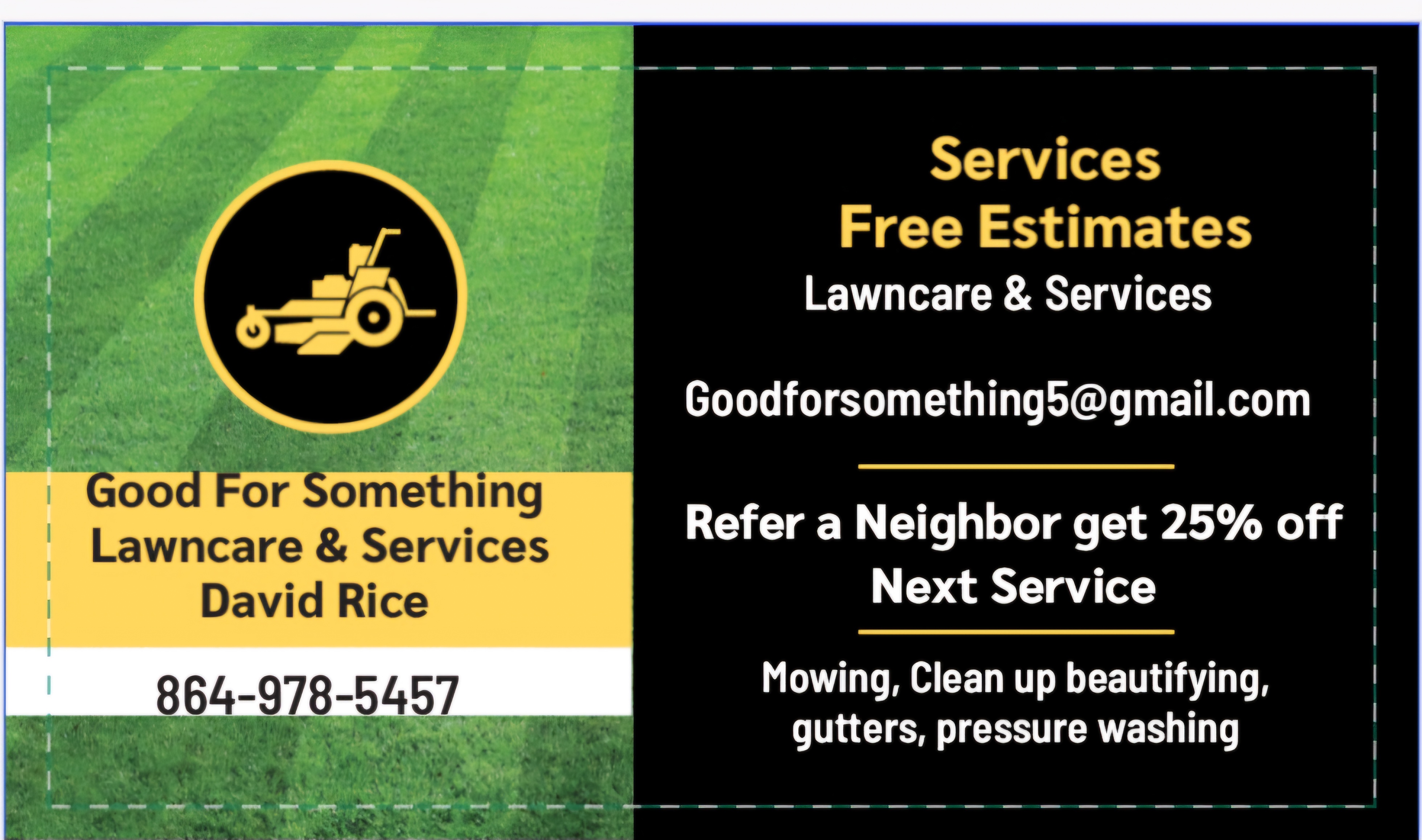 Good For Something Lawn Care and Service Logo