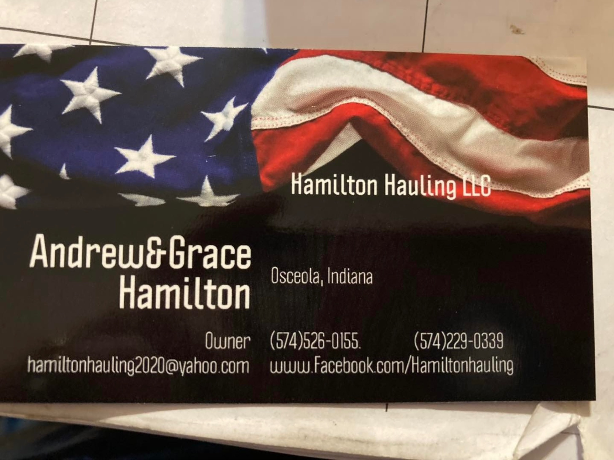 Hamilton Hauling, LLC Logo