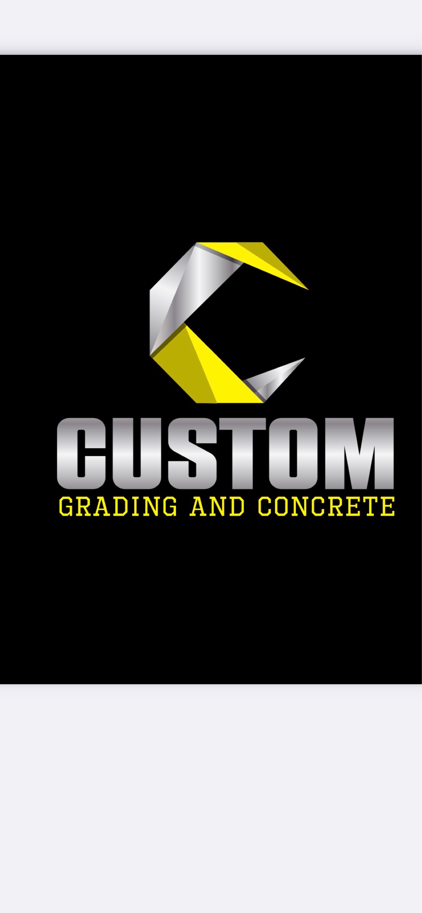 Custom Grading and Concrete Logo