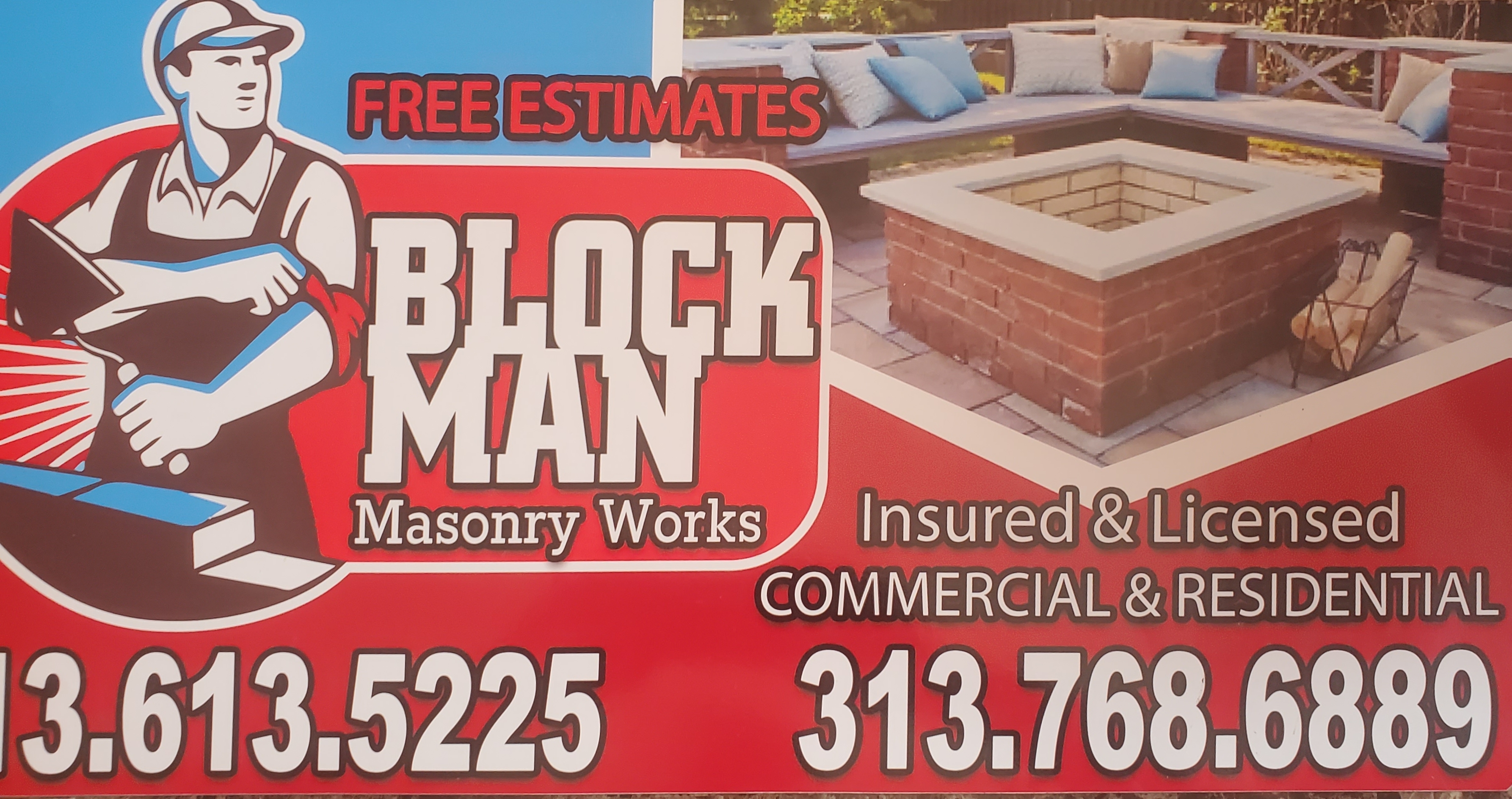 Blockman Masonry Logo
