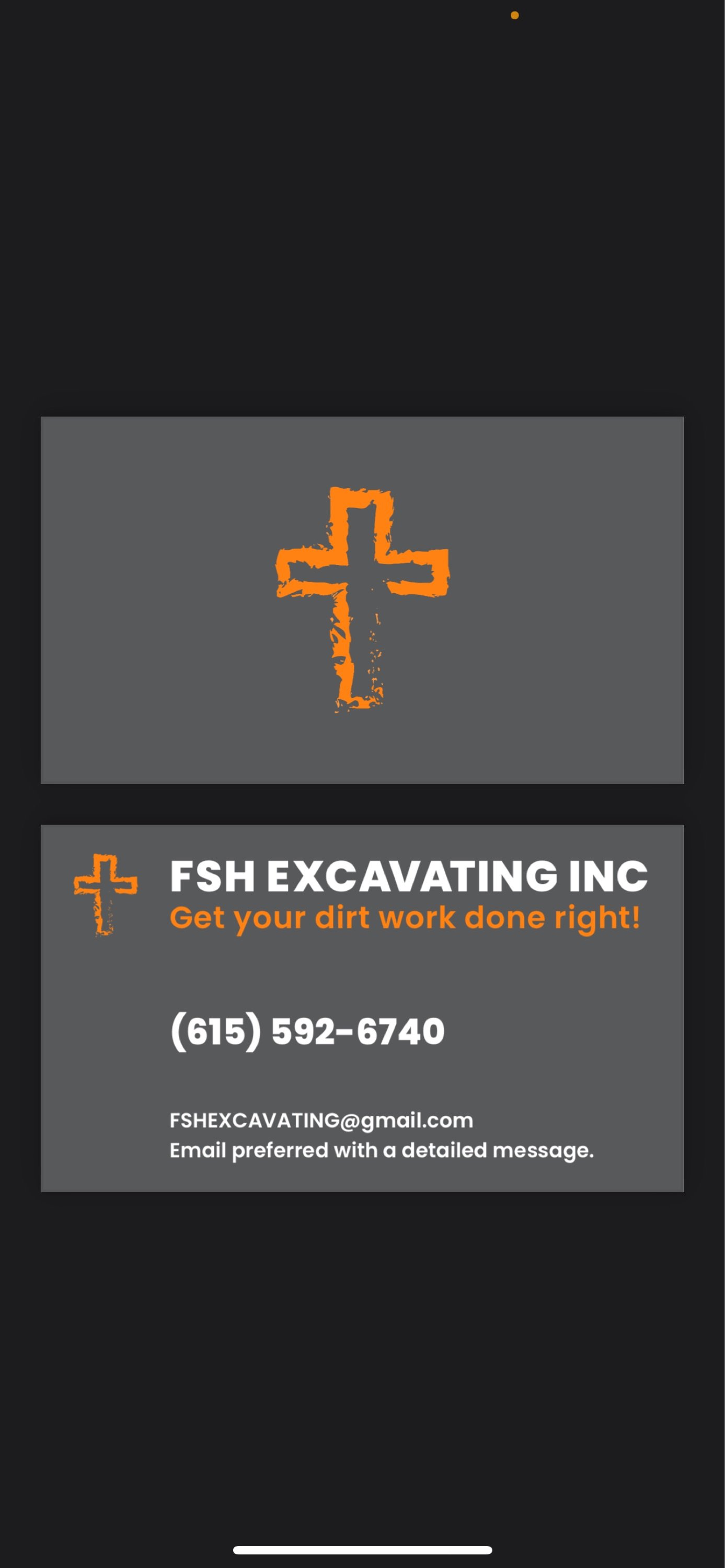 FSHExcavating Corporation Logo