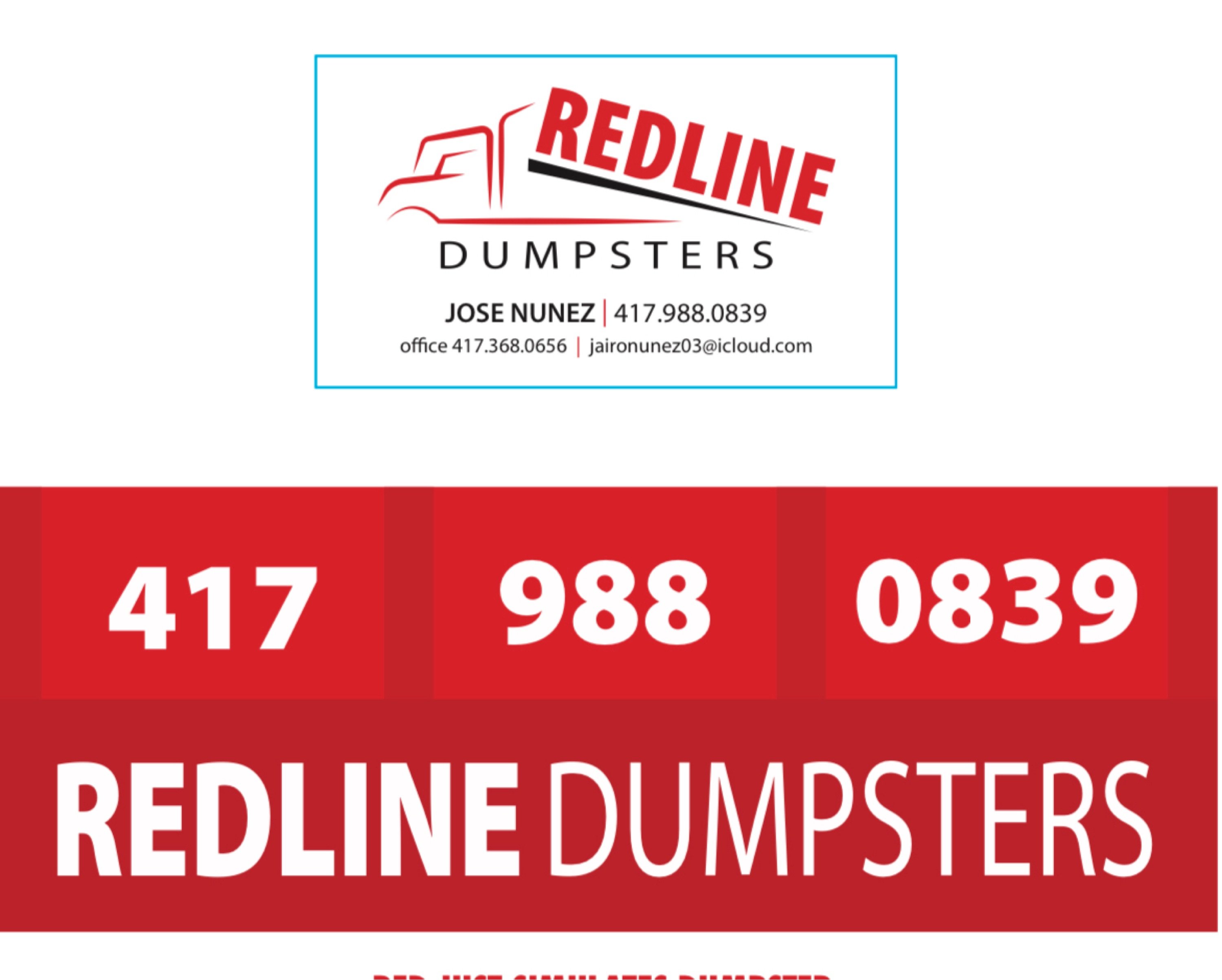 RedLine Dumpster Logo