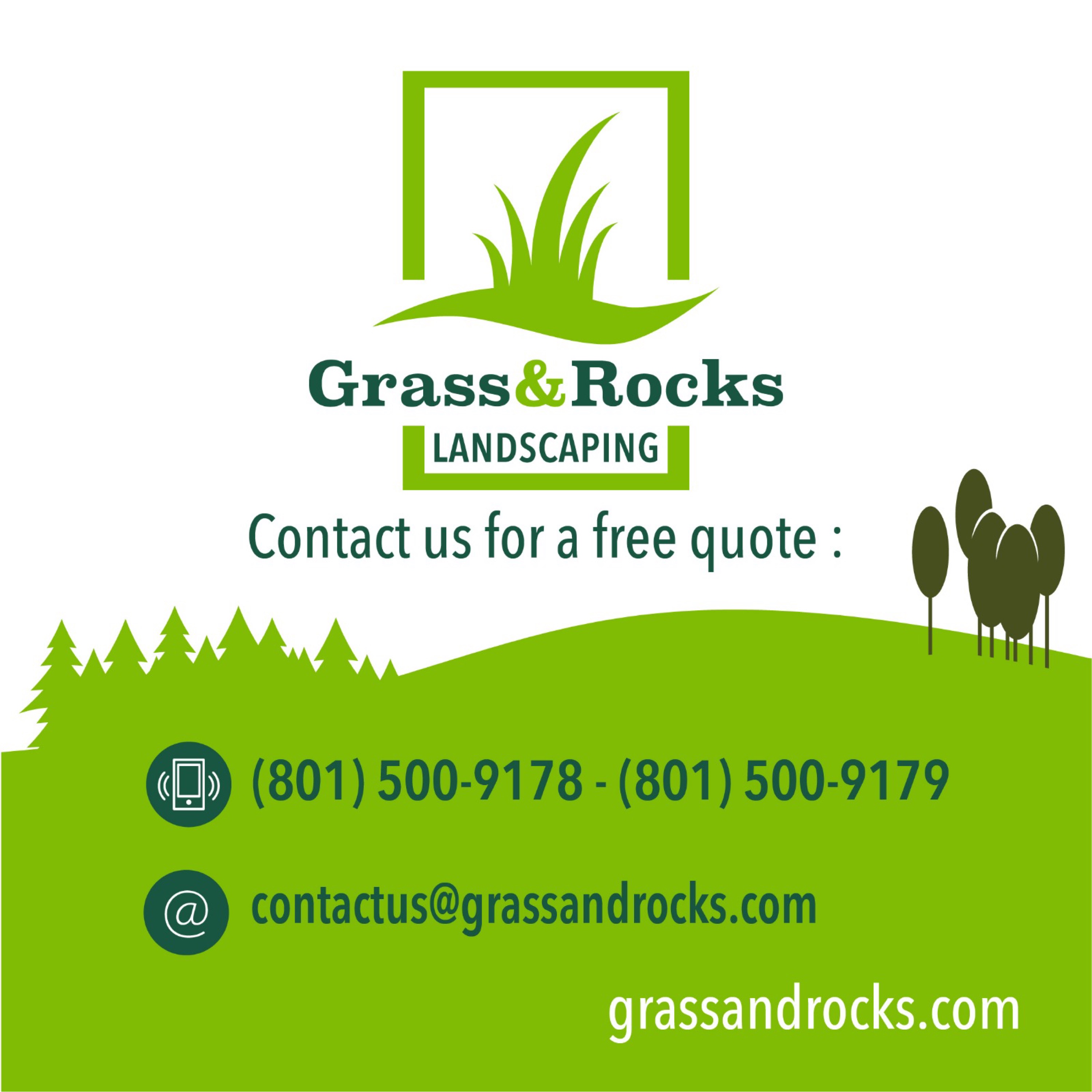 Grass & Rocks Landscaping Logo