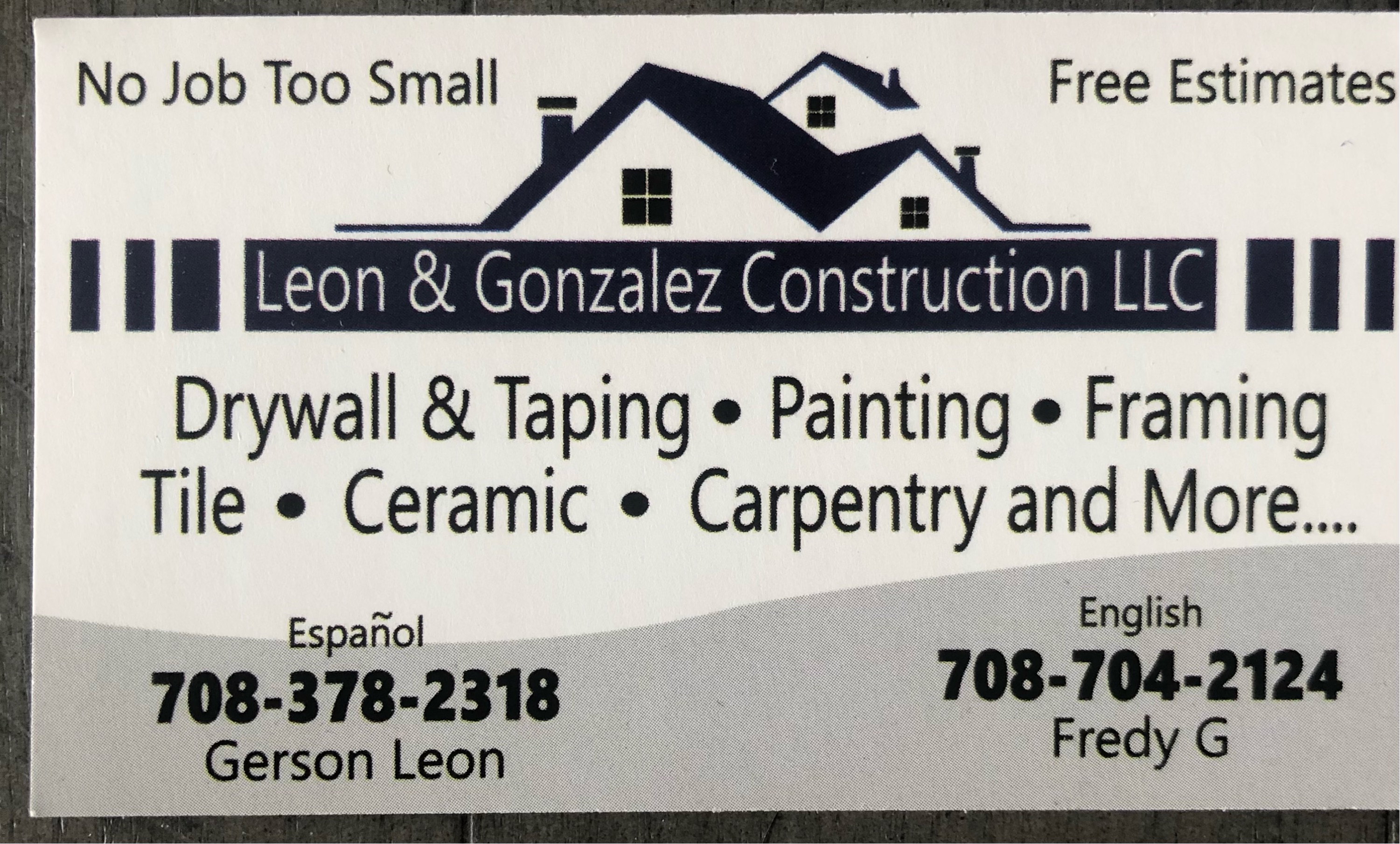 Leon & Gonzalez Construction LLC. Logo