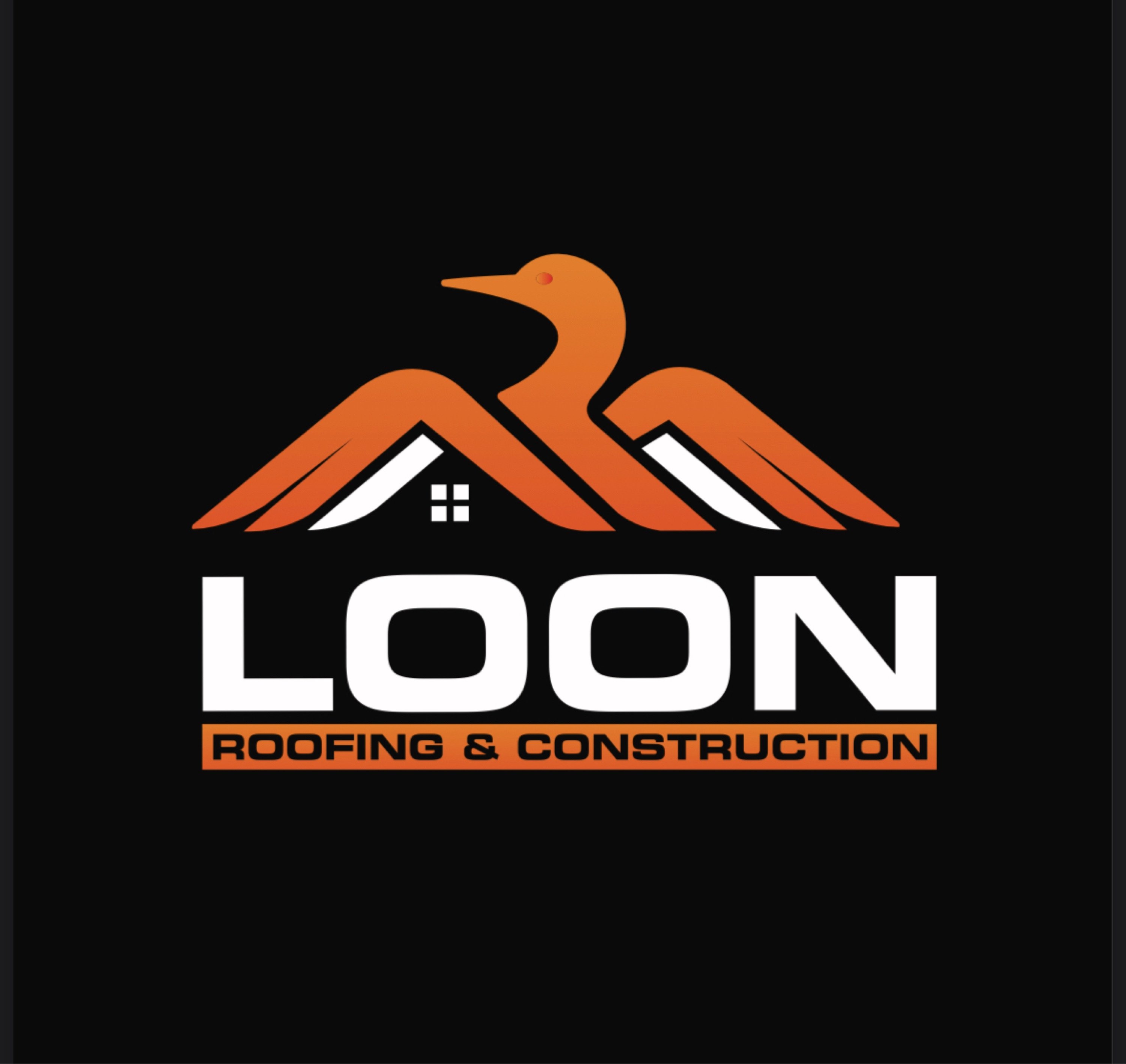 Loon Roofing and Construction Logo