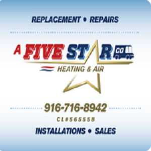 A Five Star Air Conditioning & Heating Logo