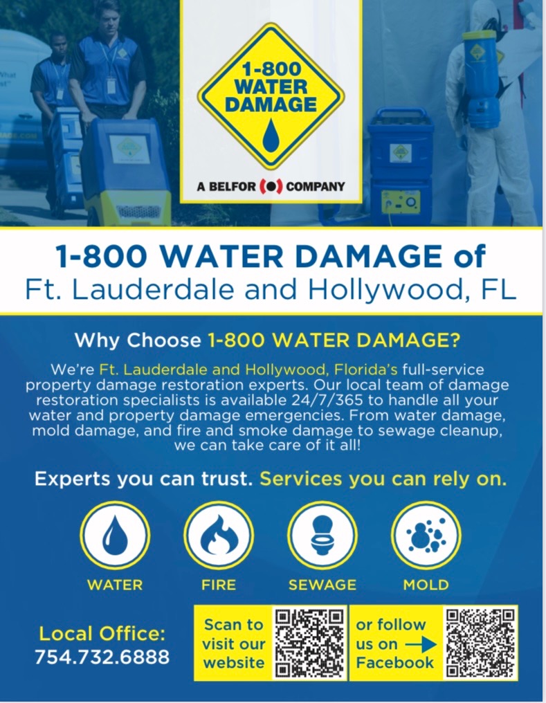 1-800 Water Damage of Ft Lauderdale and Hollywood Logo