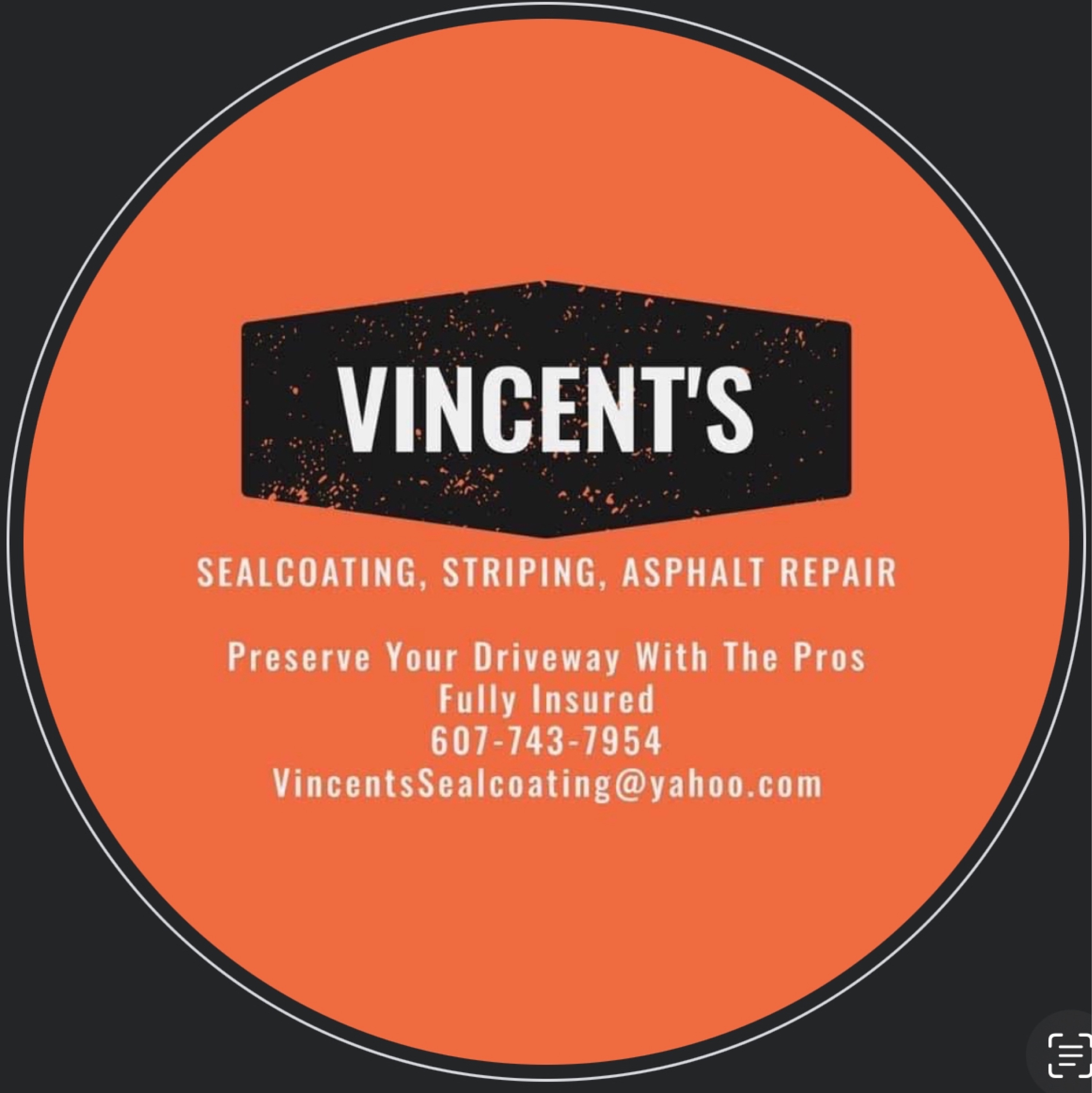 Vincents Sealcoating Logo