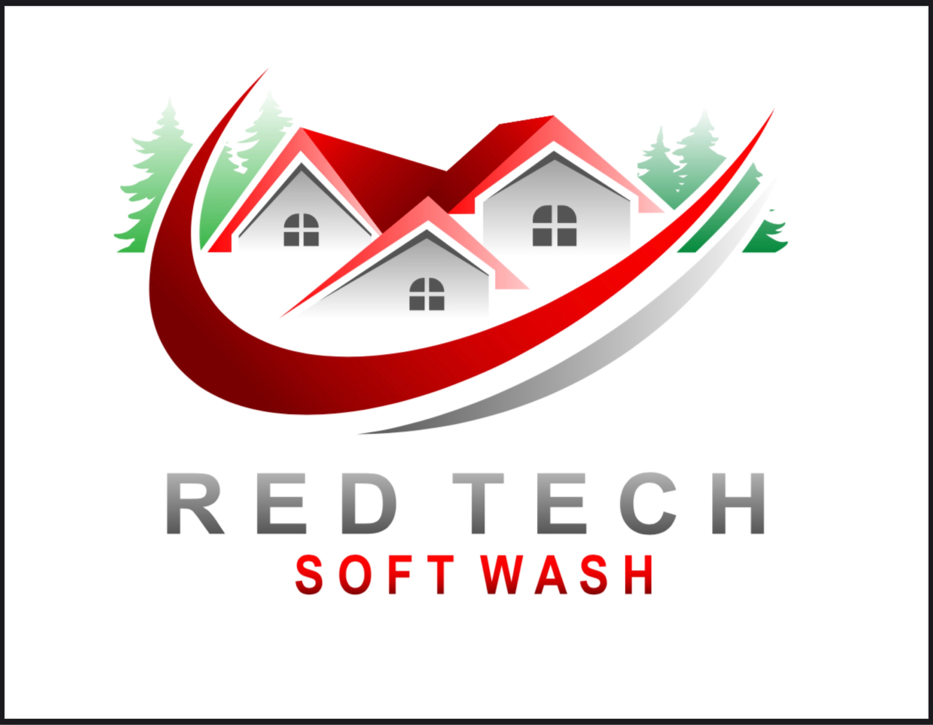Red Tech Soft Wash - Unlicensed Contractor Logo