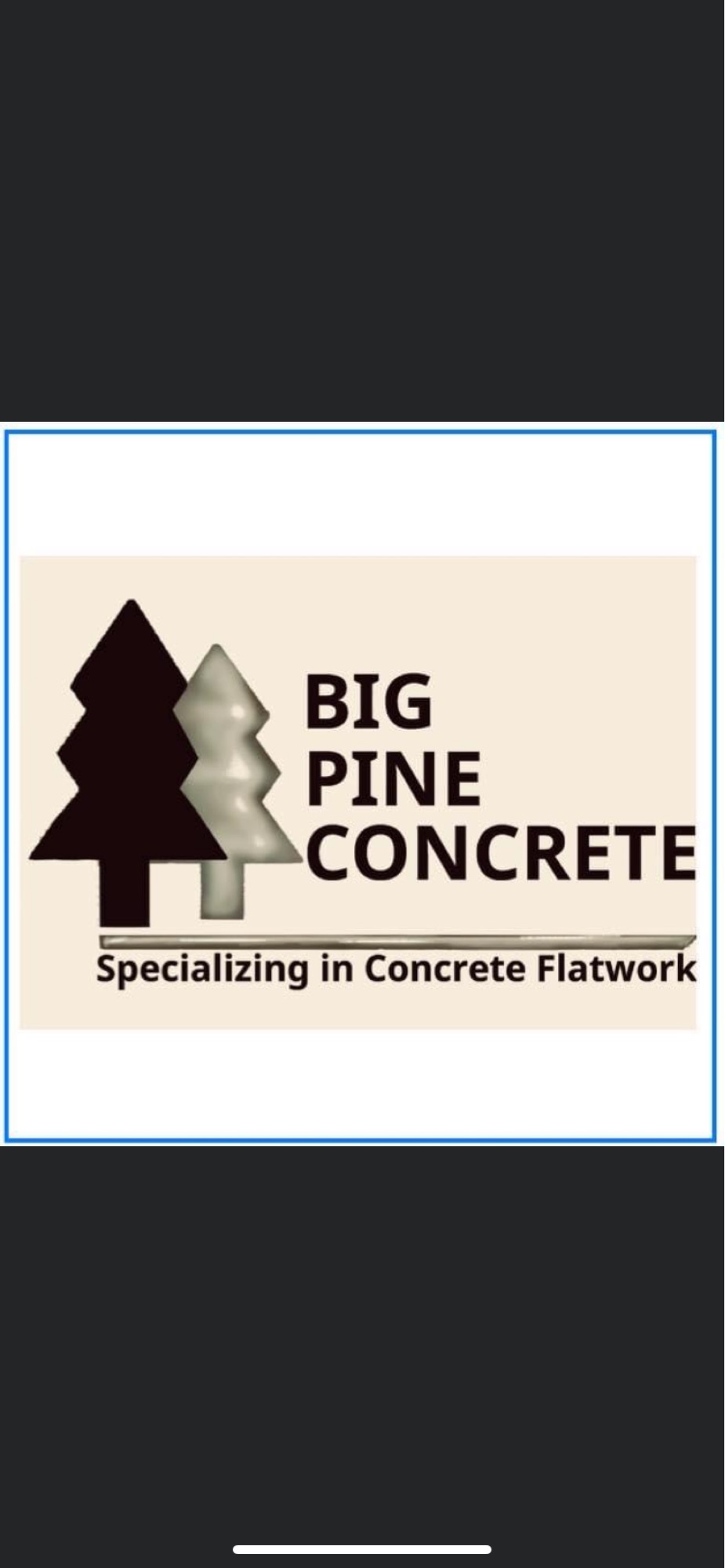 Big Pine Concrete, LLC Logo