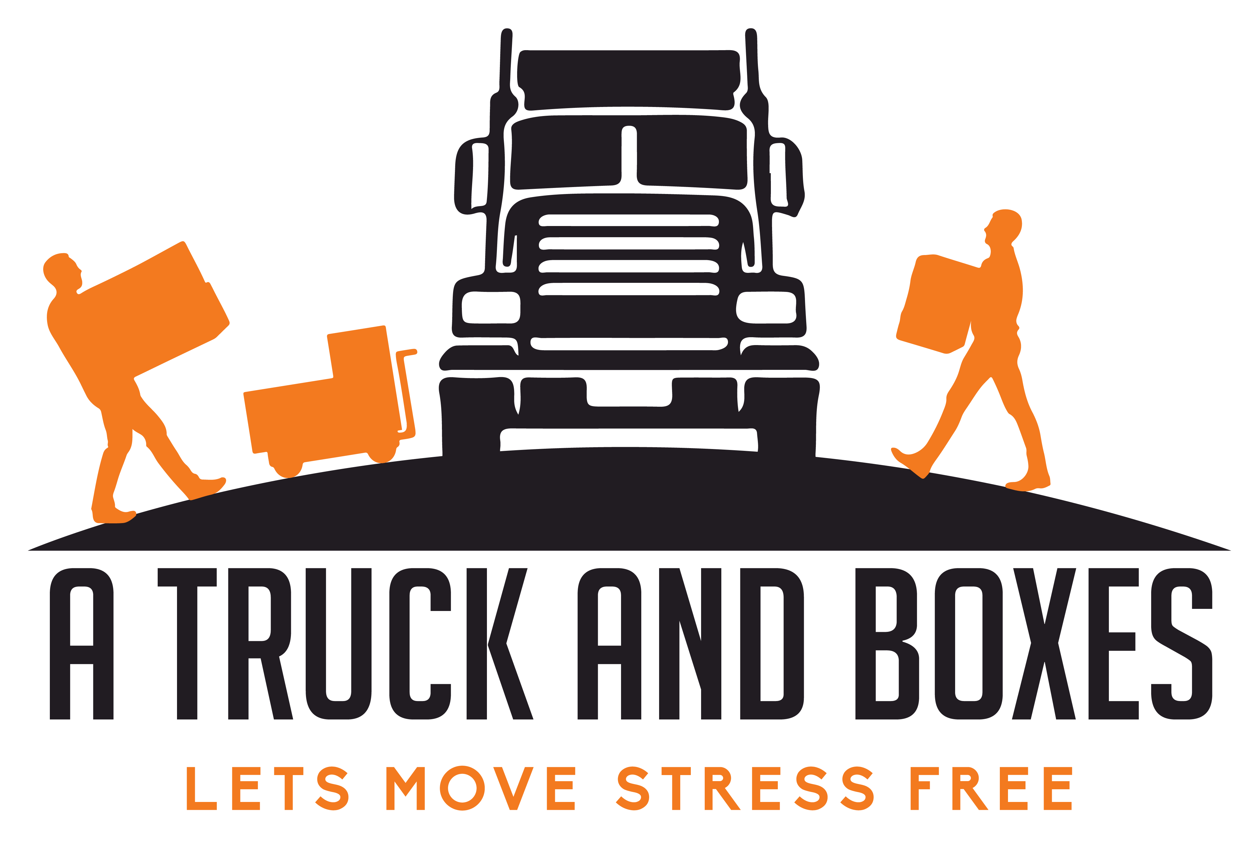 A Truck and Boxes Movers Logo