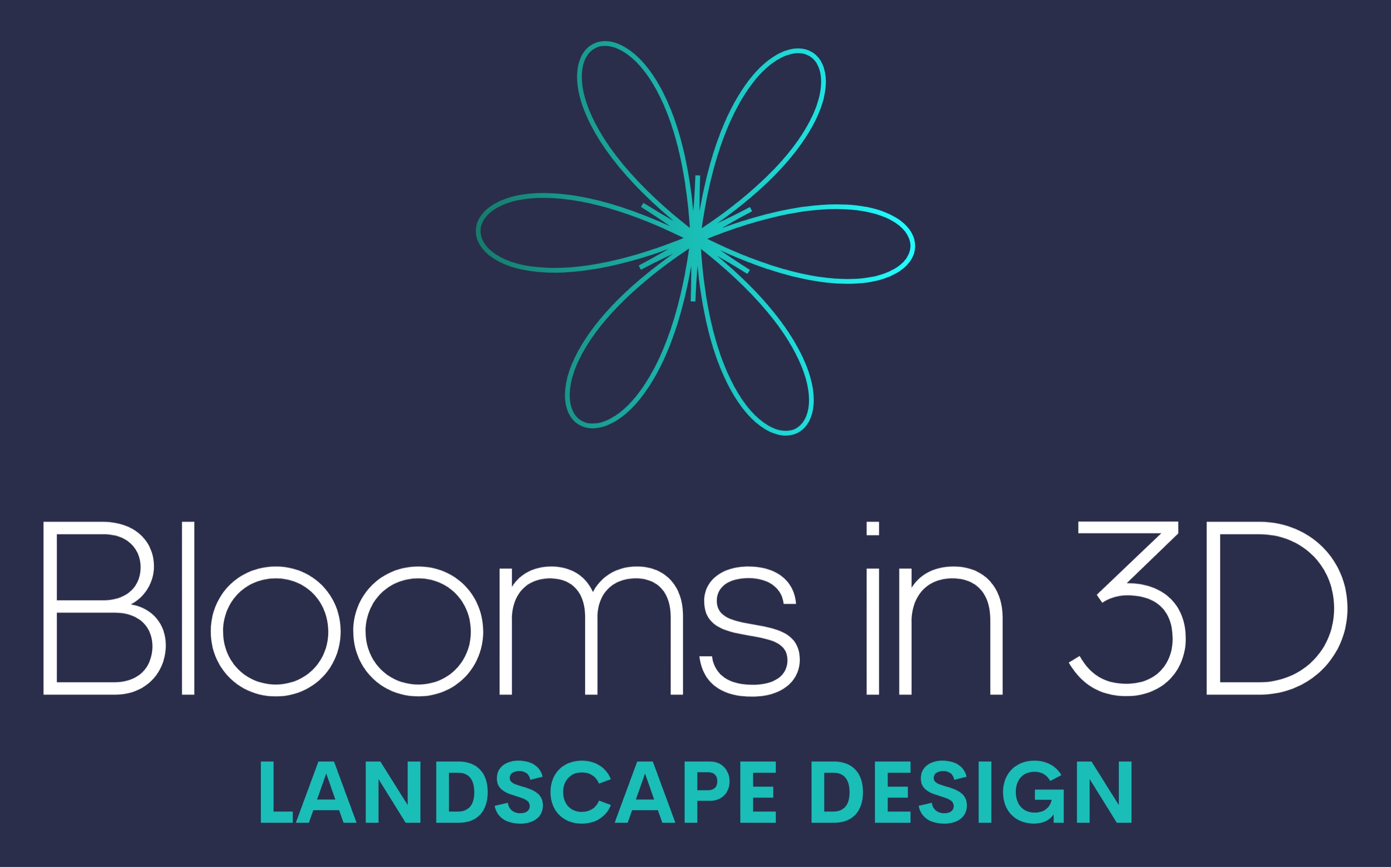 Blooms In 3D Logo