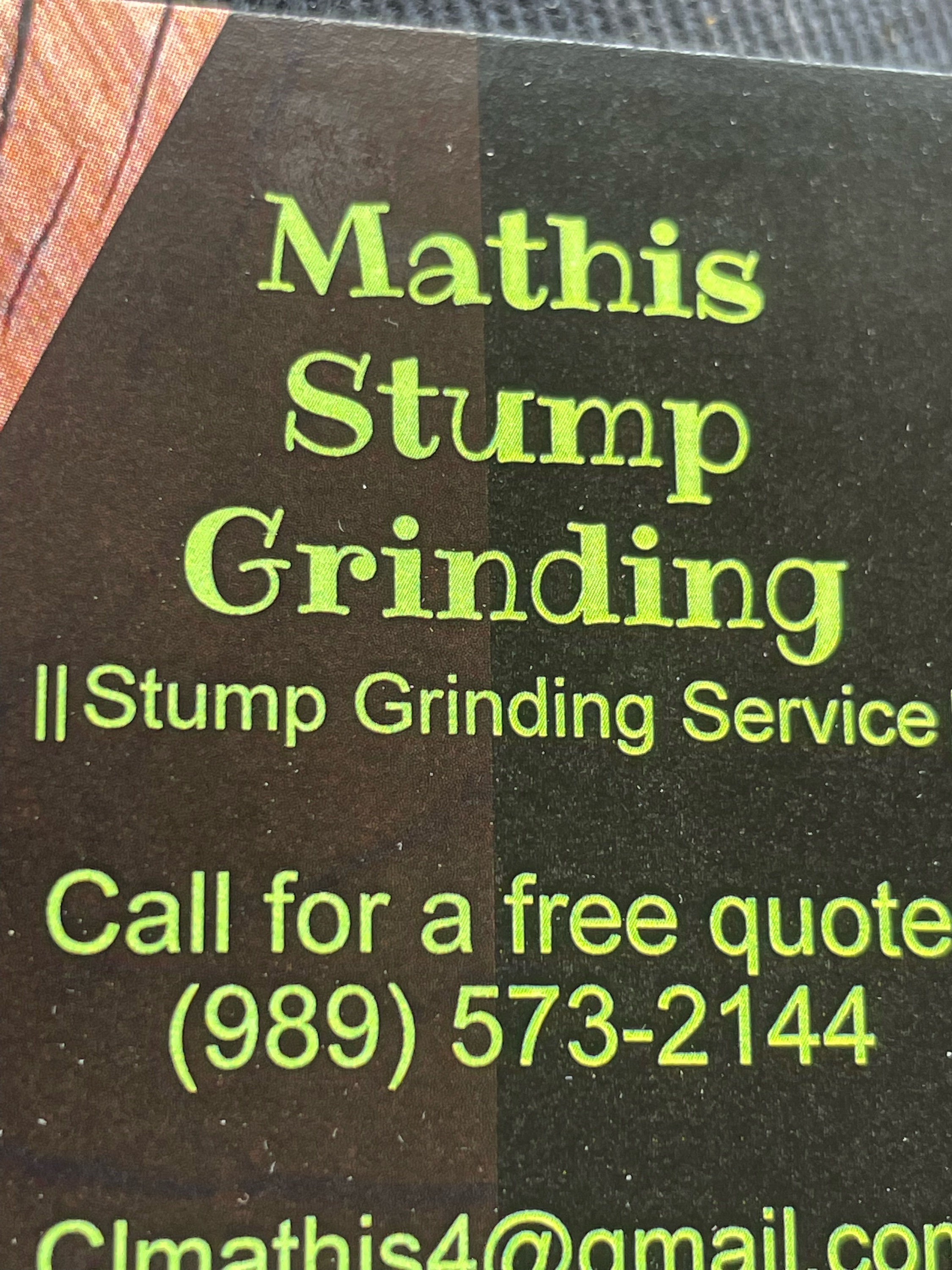 Mathis Stump Grinding Logo