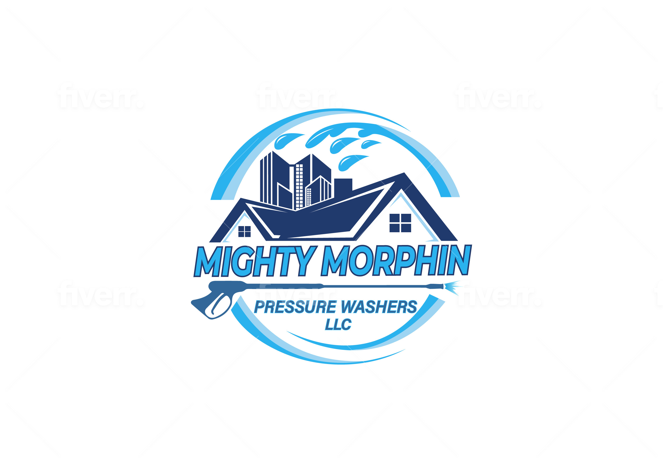 Mighty Morphin Pressure Washers Logo