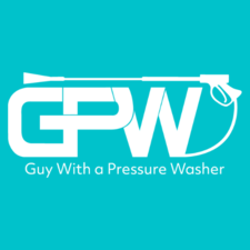 Guy With a Pressure Washer Logo