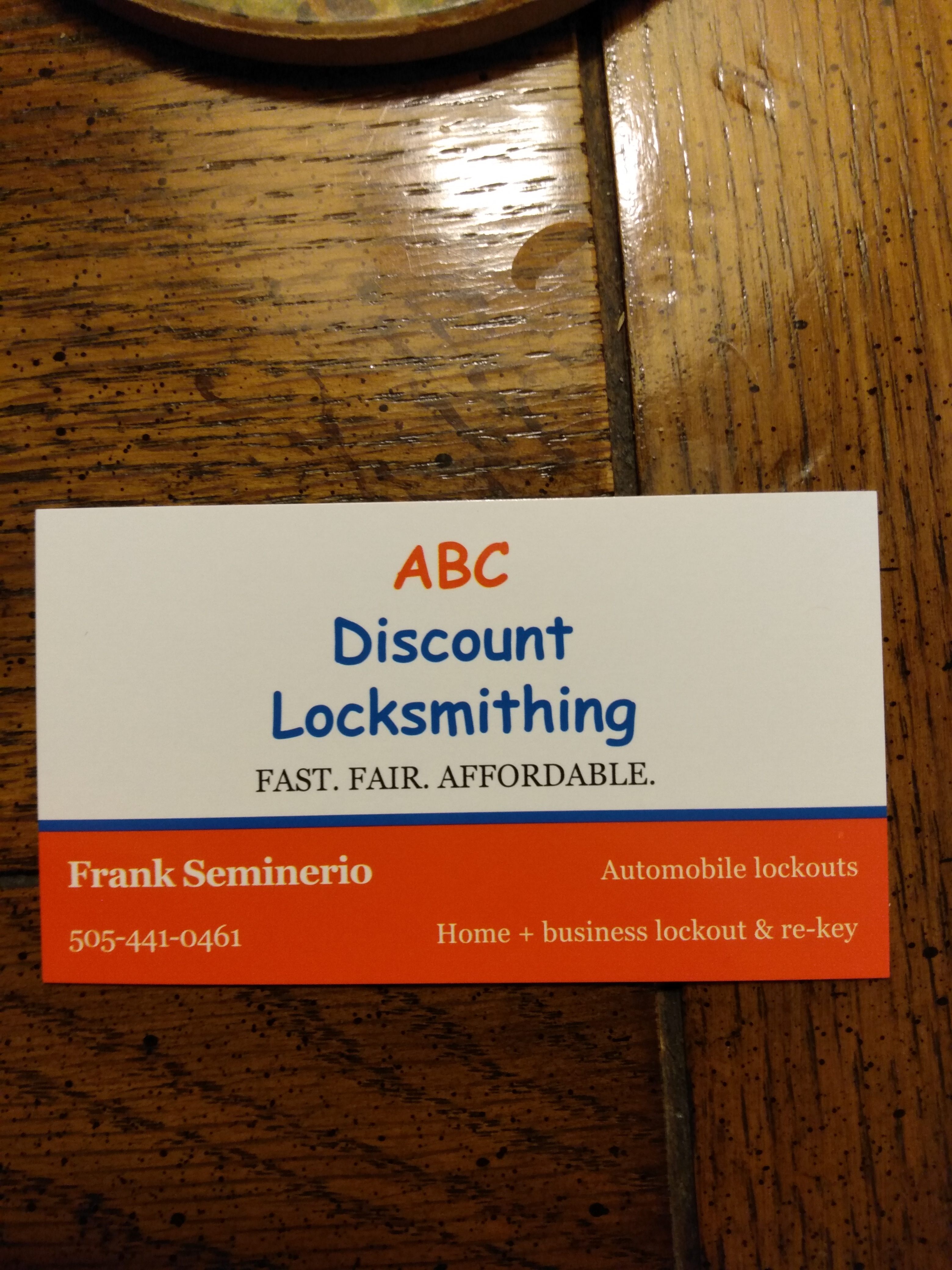 ABC Discount Locksmithing Logo