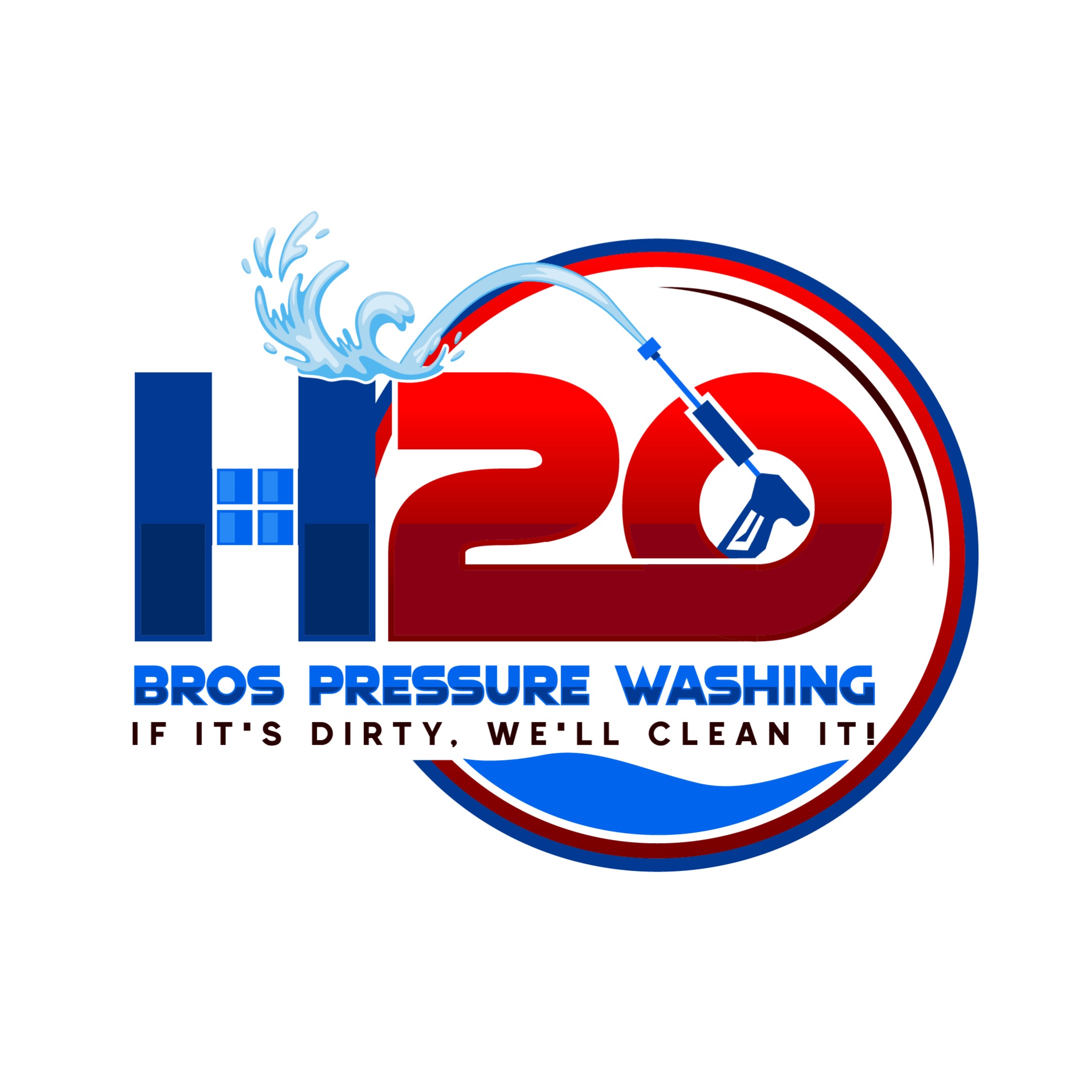 H2O Bros Pressure Washing Logo