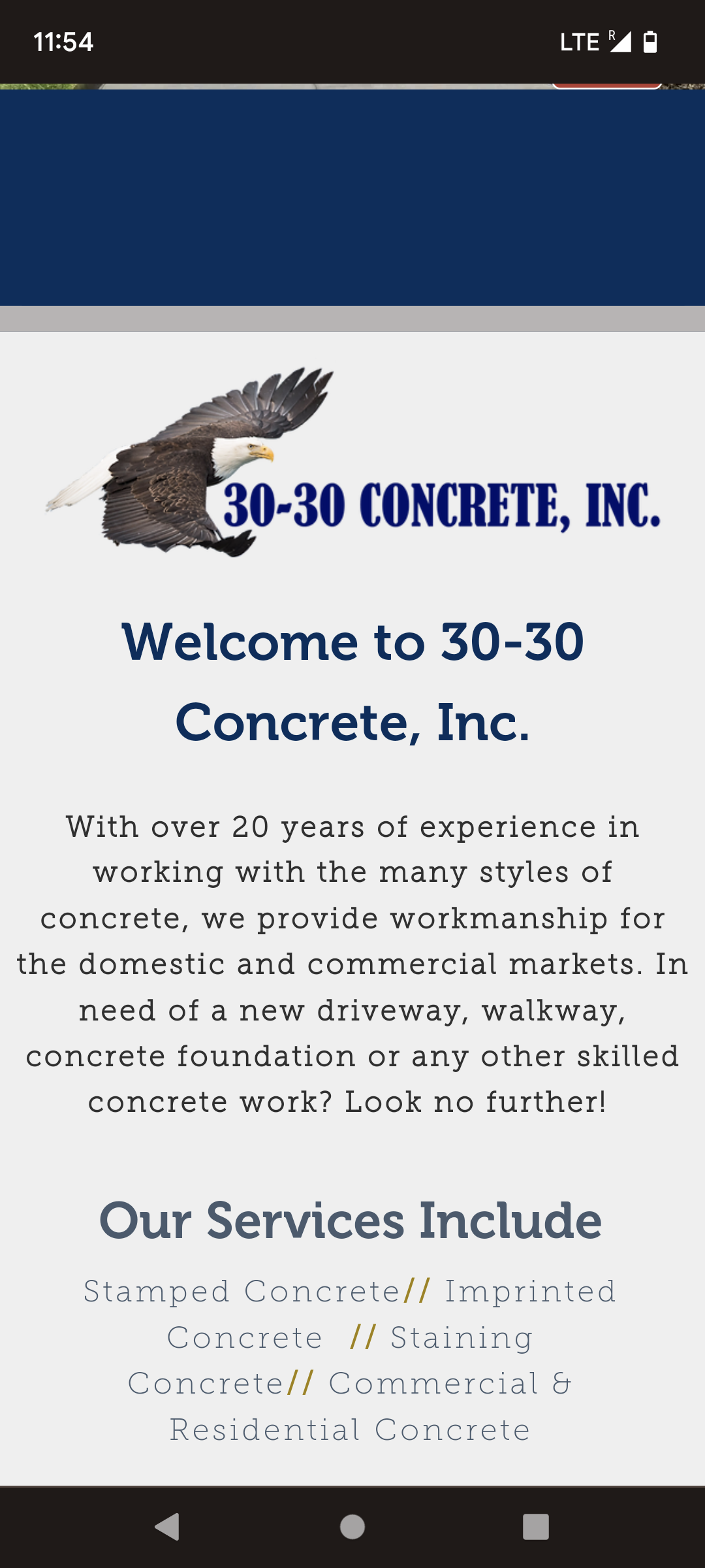 30-30 Concrete, Inc. Logo