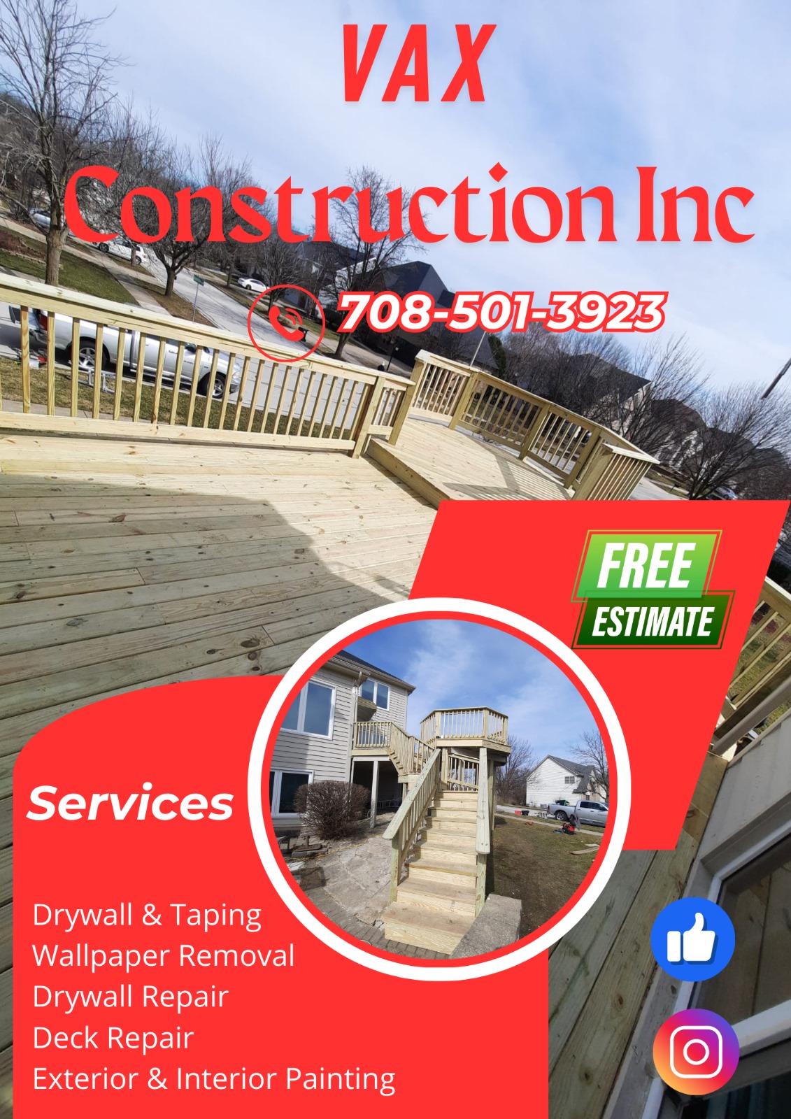 VAX CONSTRUCTION, INC. Logo