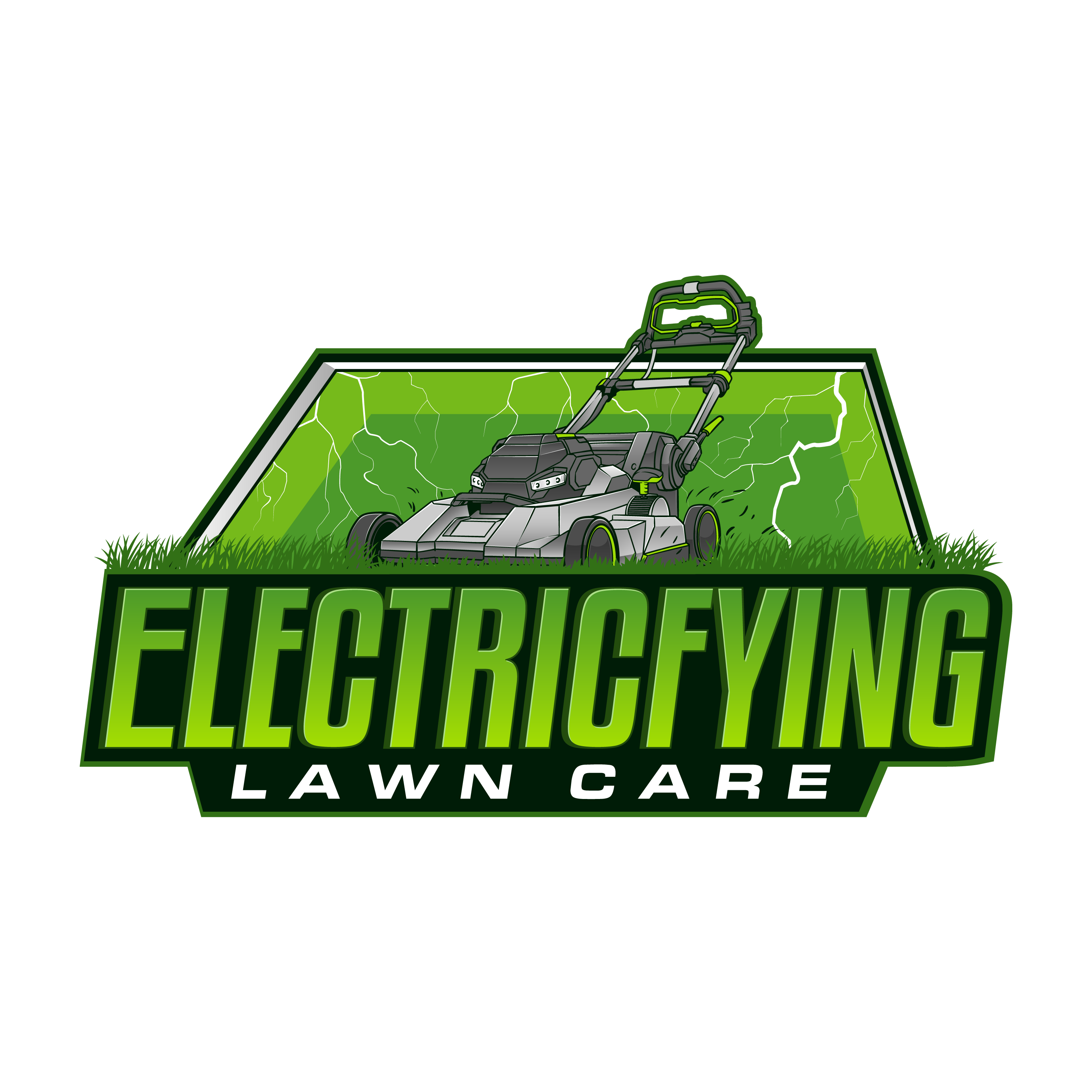 Electrifying Lawn Care Logo