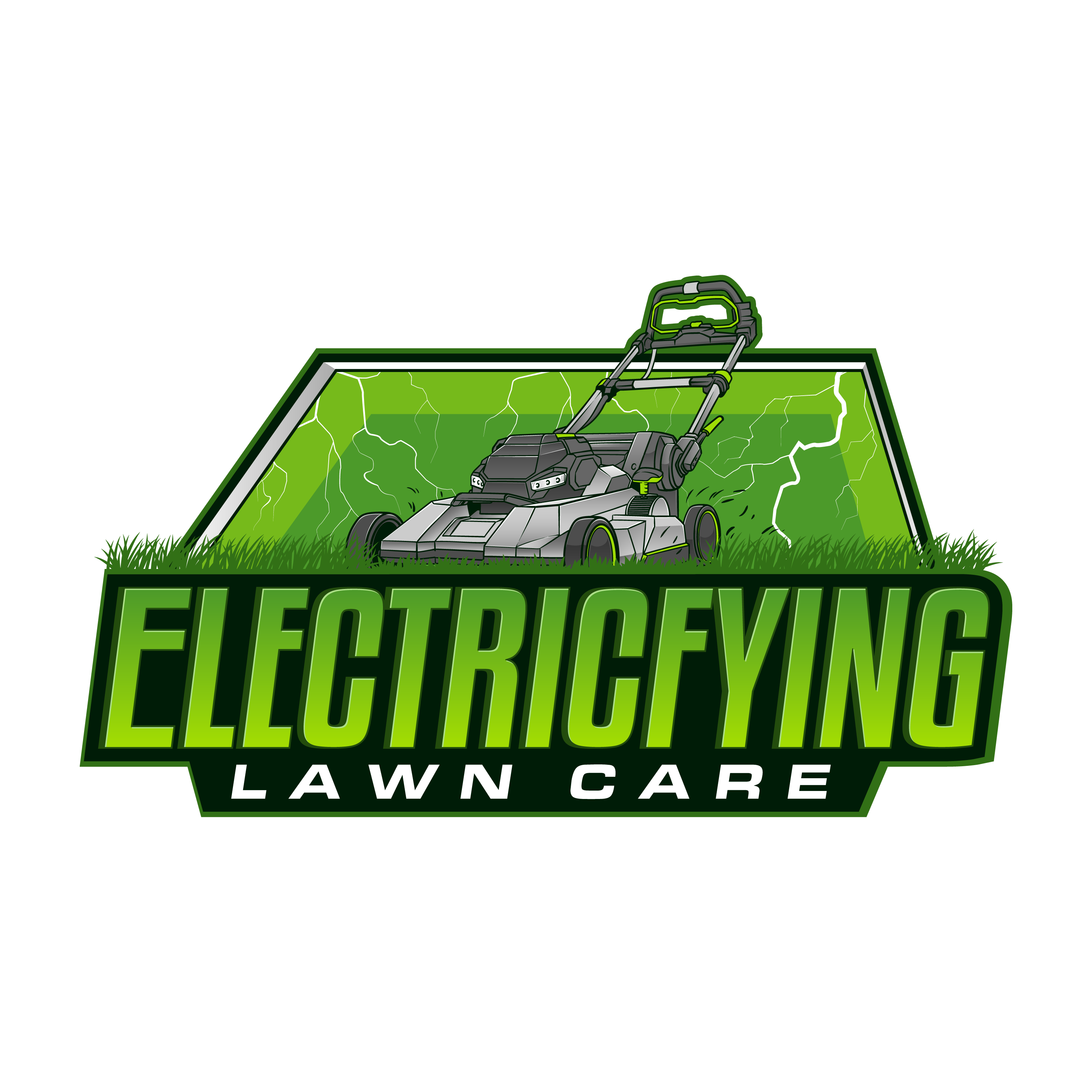 Electrifying Lawn Care Logo