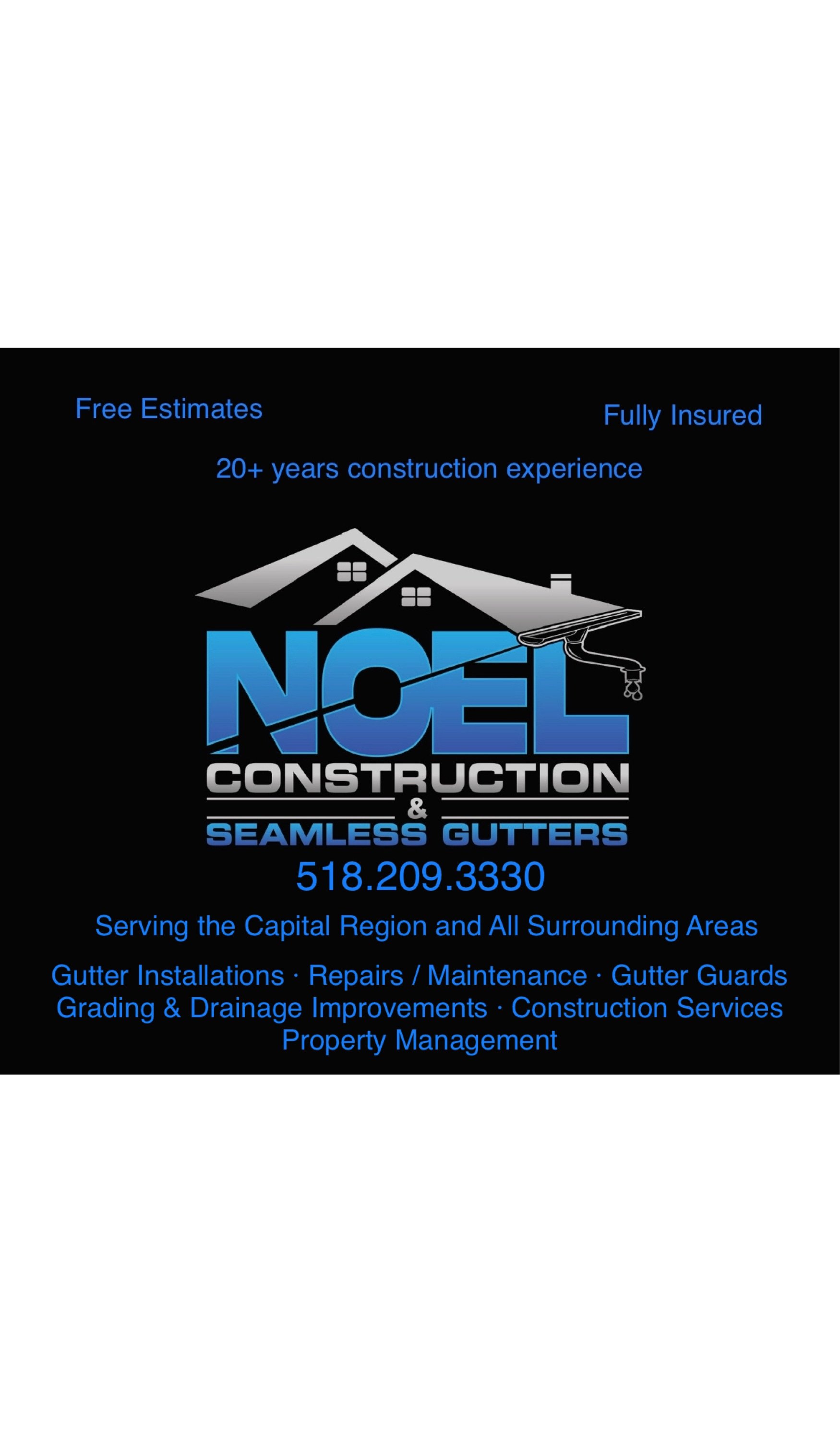 Noel Construction & Seamless Gutters Logo