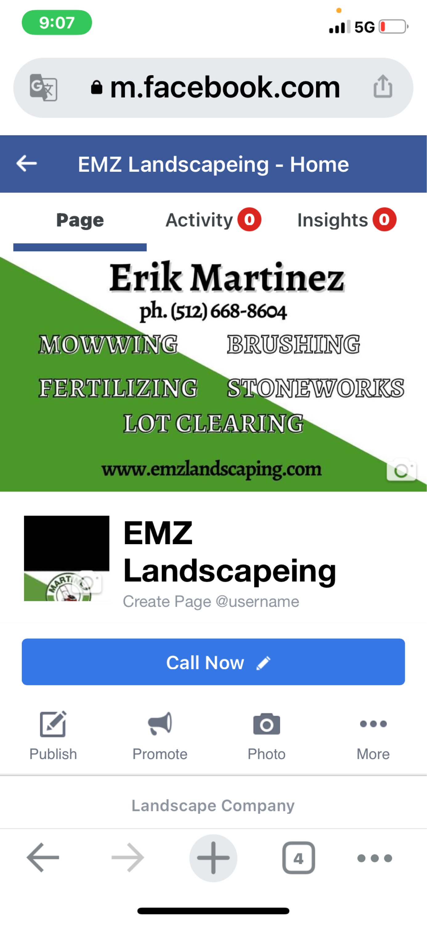 EMZ landscaping Logo