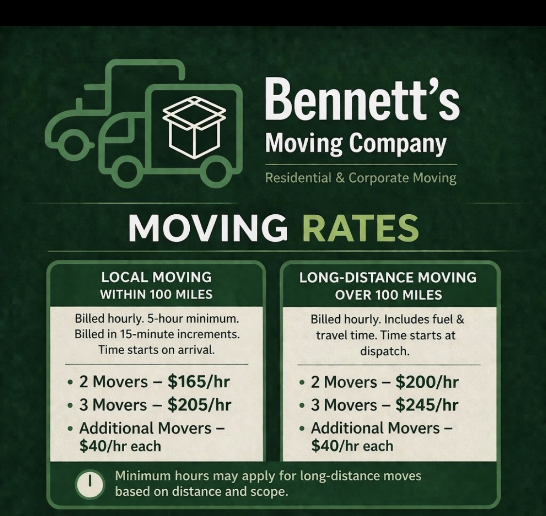Bennett's Moving Company Logo
