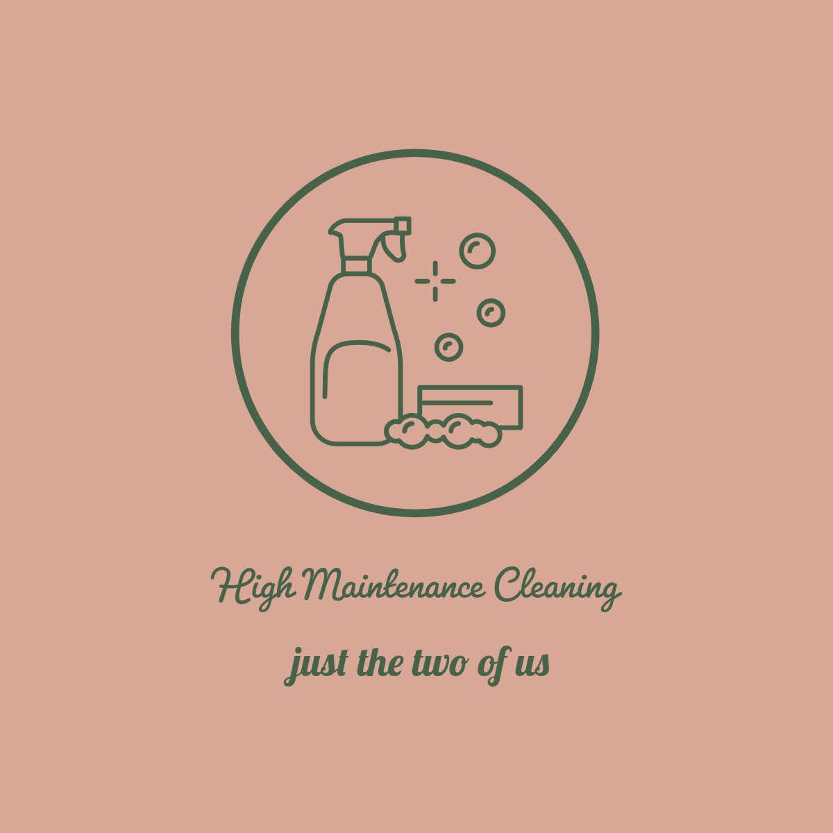High Maintenance Cleaning Logo