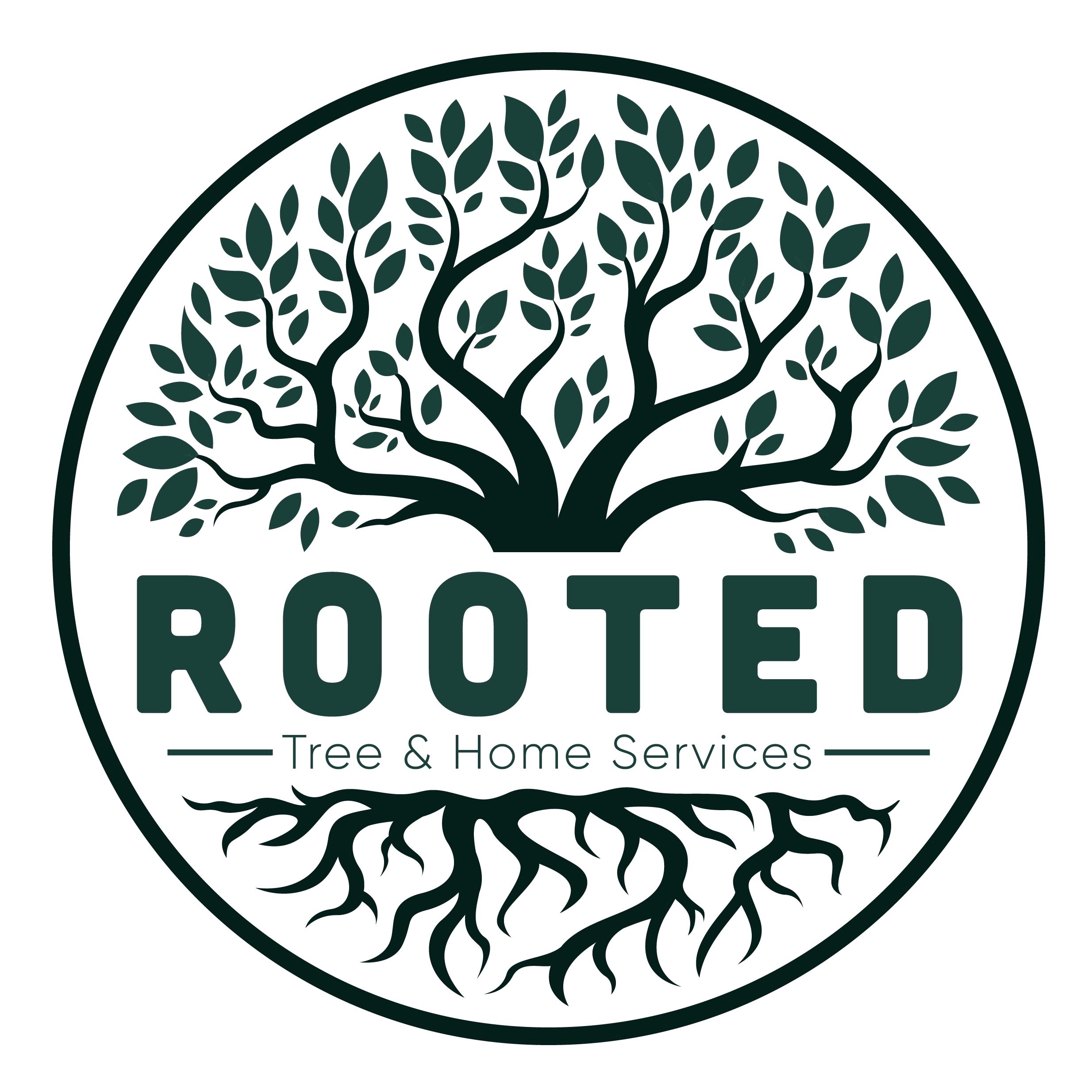 Rooted Tree and Home Services Logo