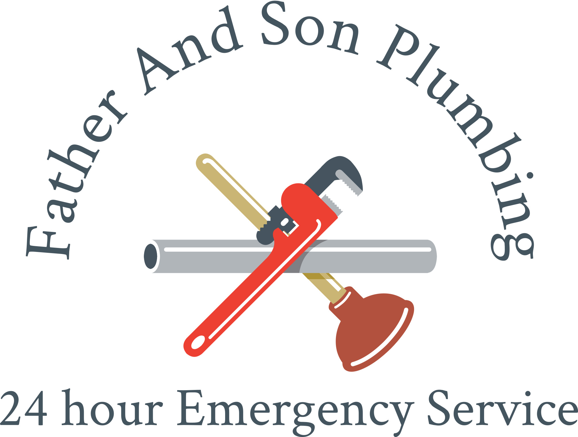 Father and Son Plumbing Logo