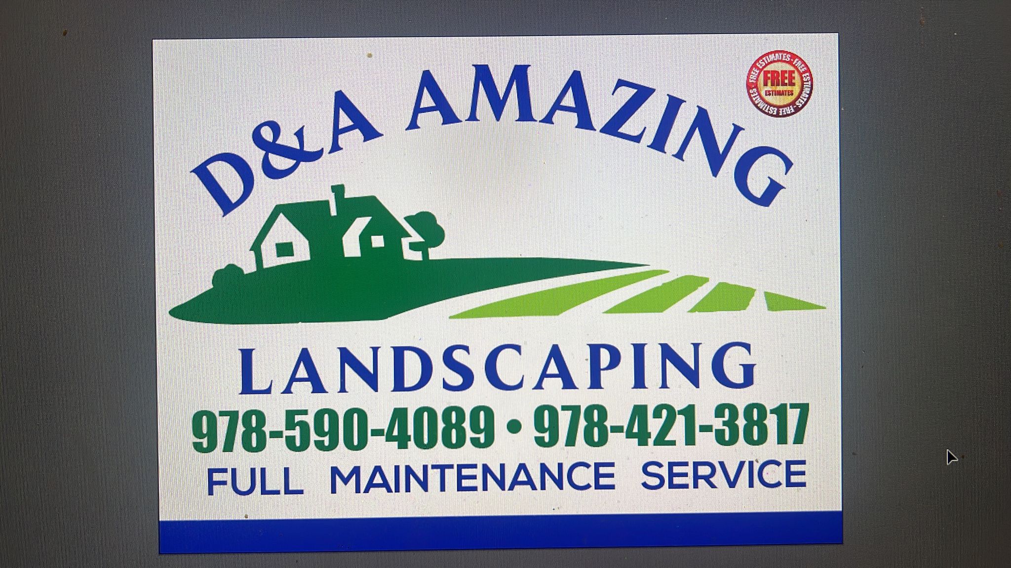 D&A Amazing Landscaping Logo