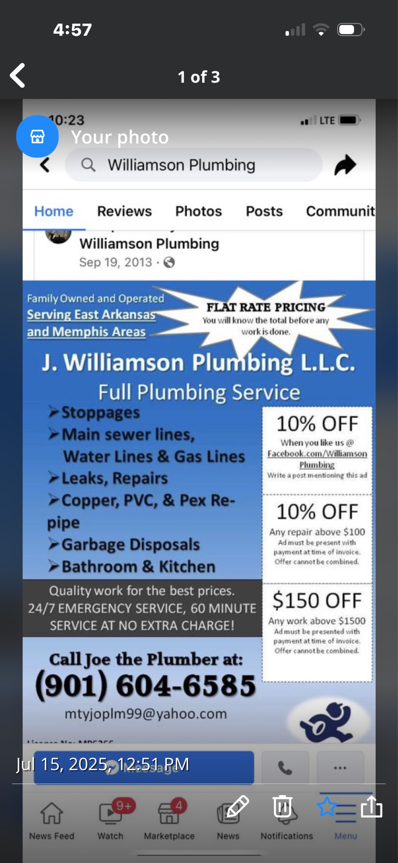 J Williamson Plumbing LLC Logo