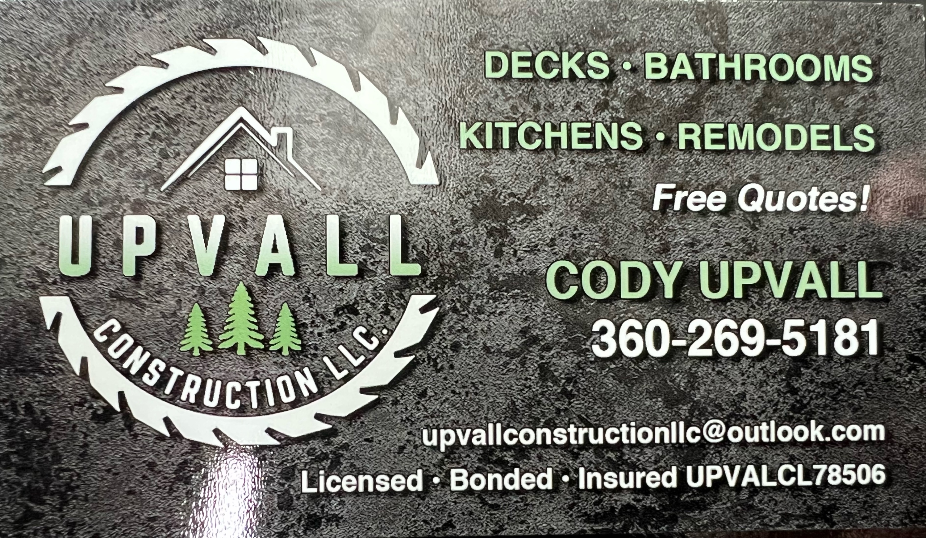 Upvall Construction, LLC Logo