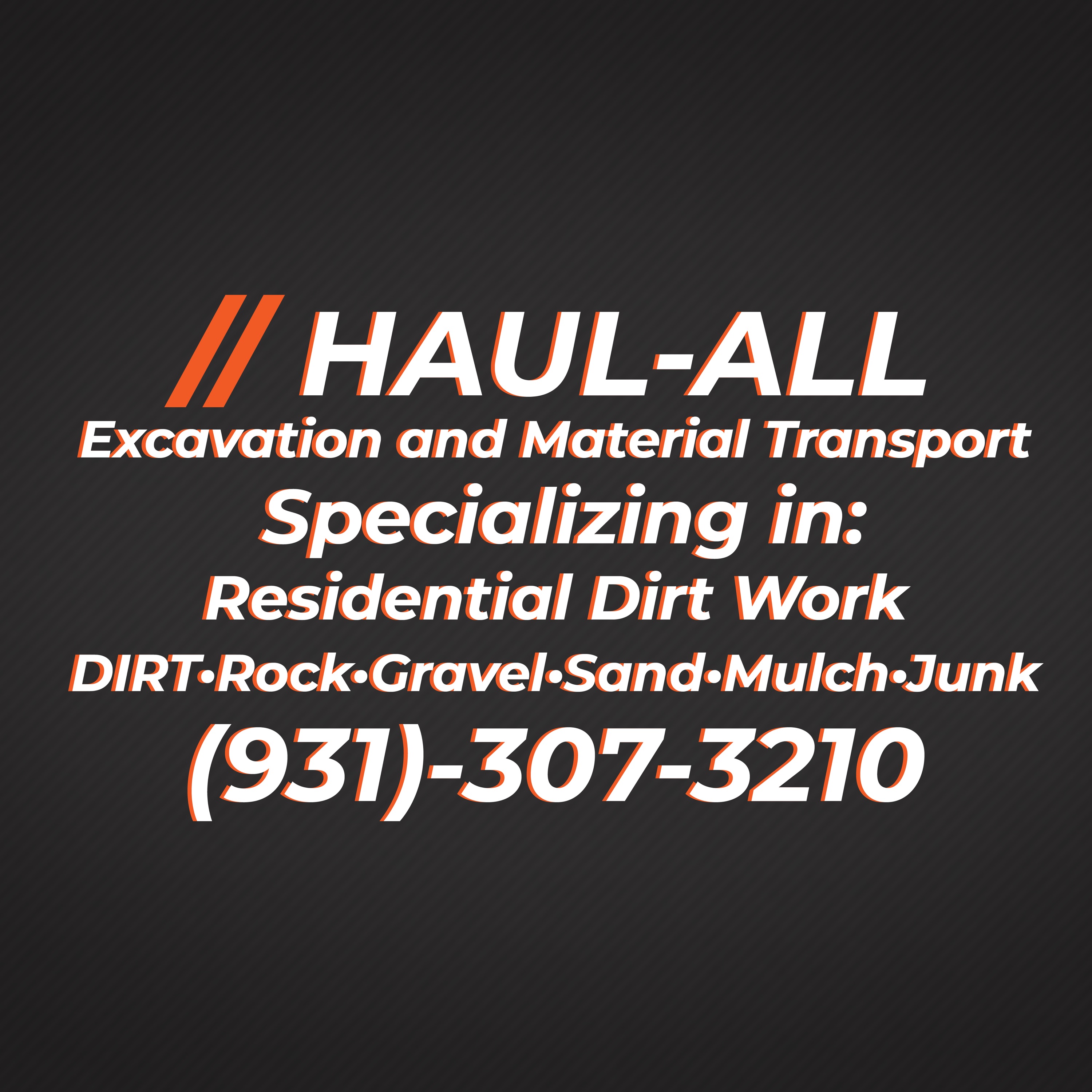 Haul All Excavation and Material Transport Logo