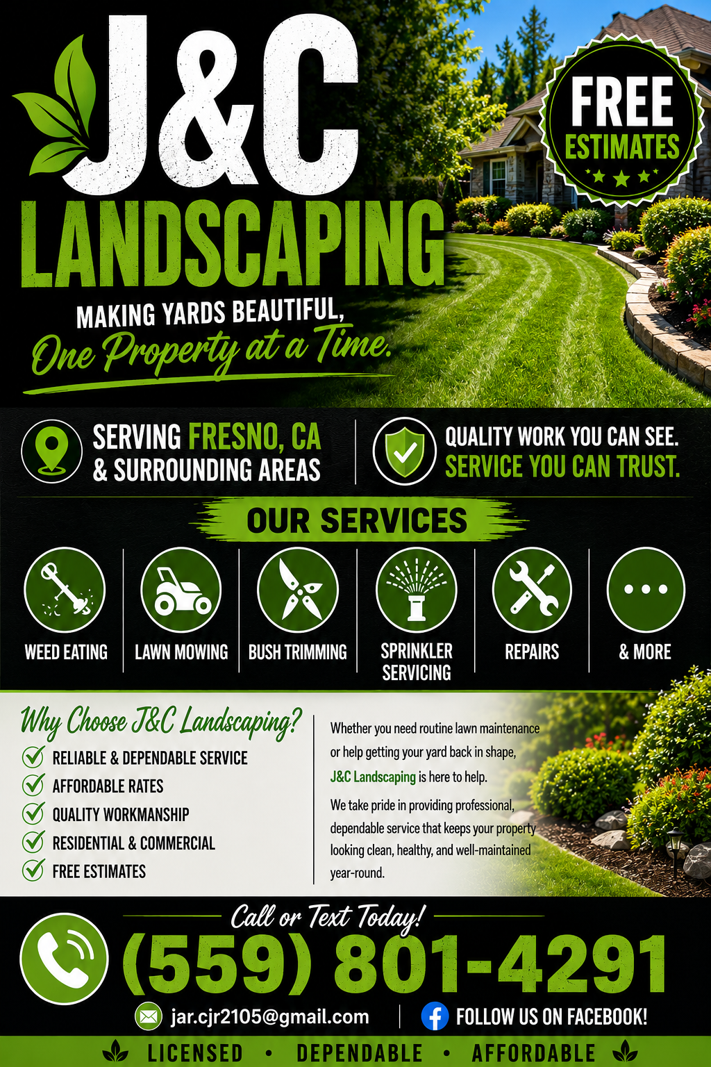J&C landscaping Logo