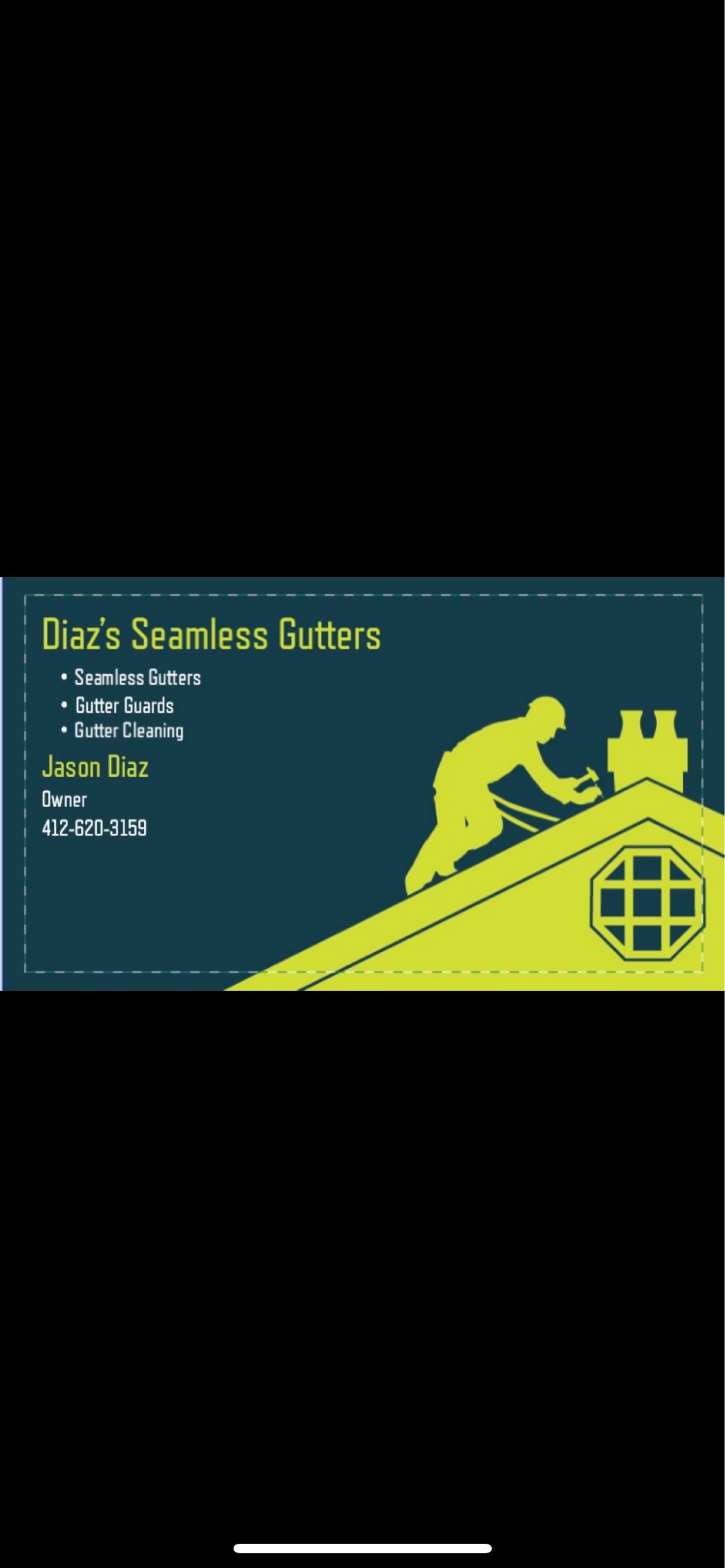 Diaz's Seamless Gutters Logo