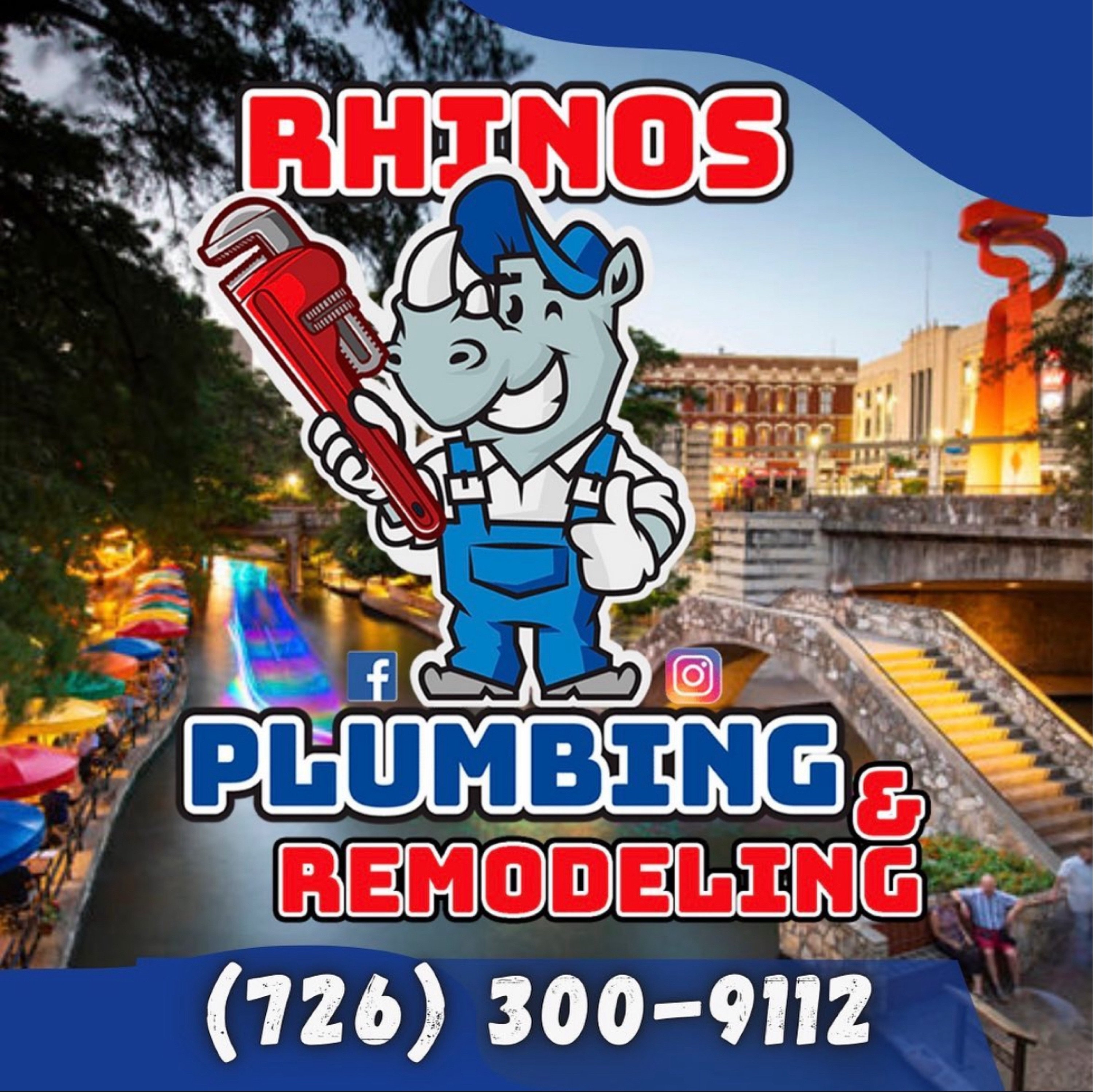 Rhinos Plumbing & Remodeling Logo