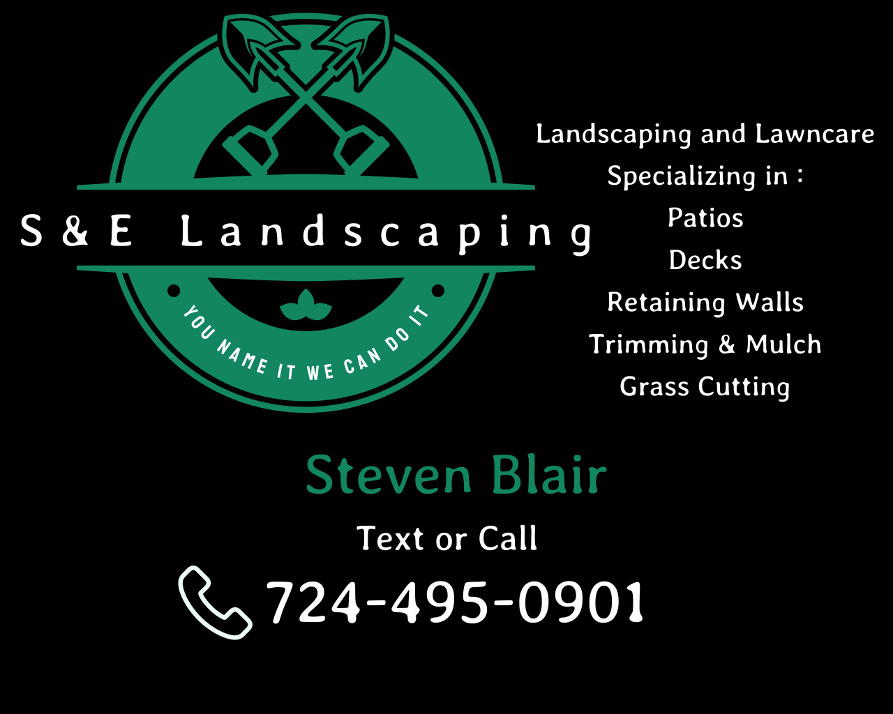 S & E Landscaping Logo