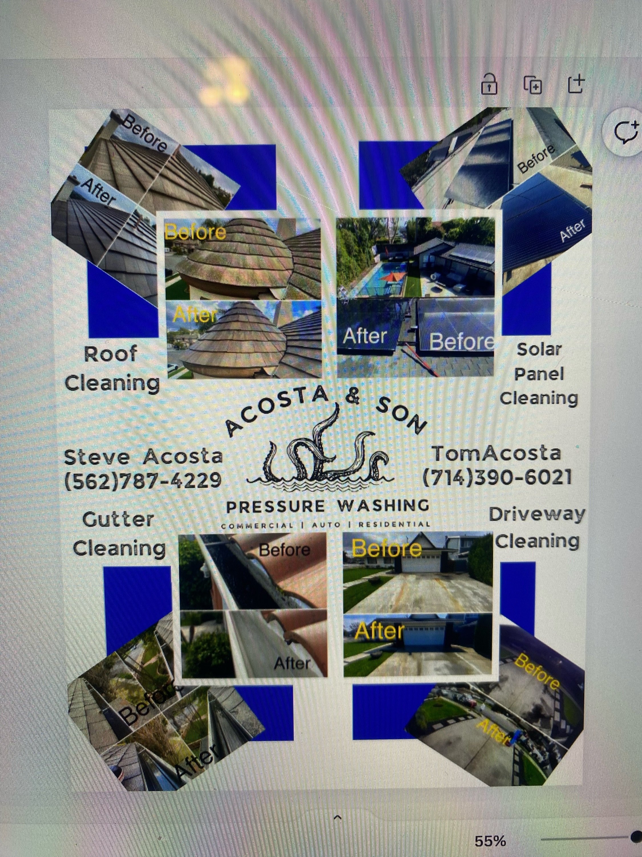 Acosta And Son Pressure Washing Services Logo