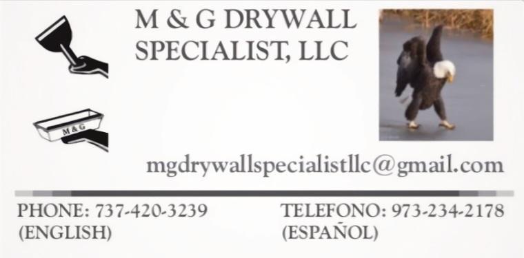 M&G Drywall Specialist Logo