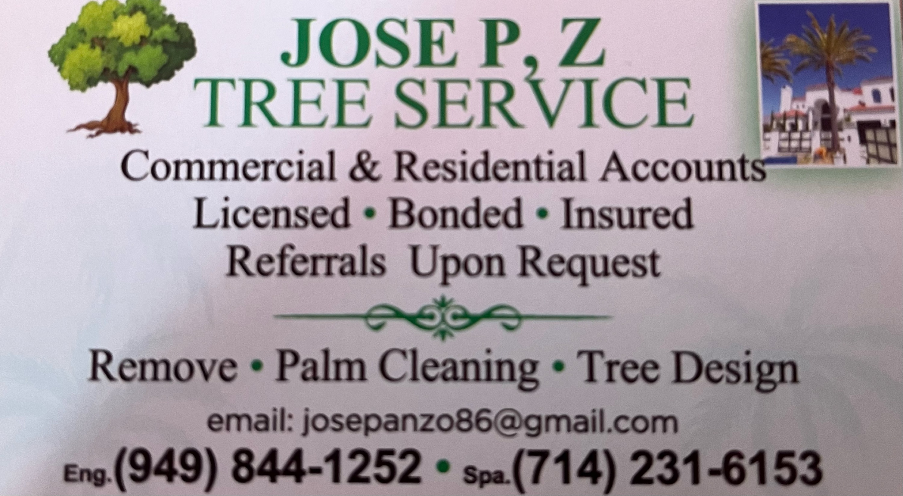 Jose Panzo Tree Service-Unlicensed Contractor Logo