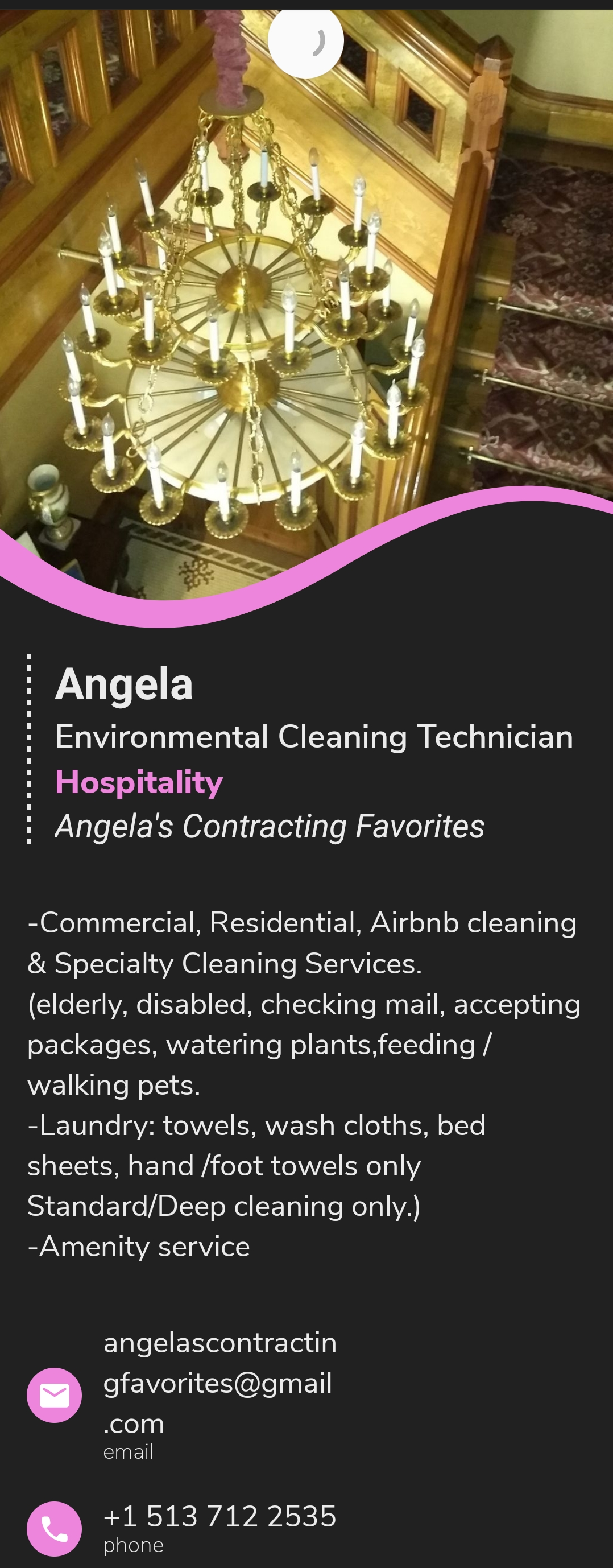 Angela's Contracting Favorites Logo