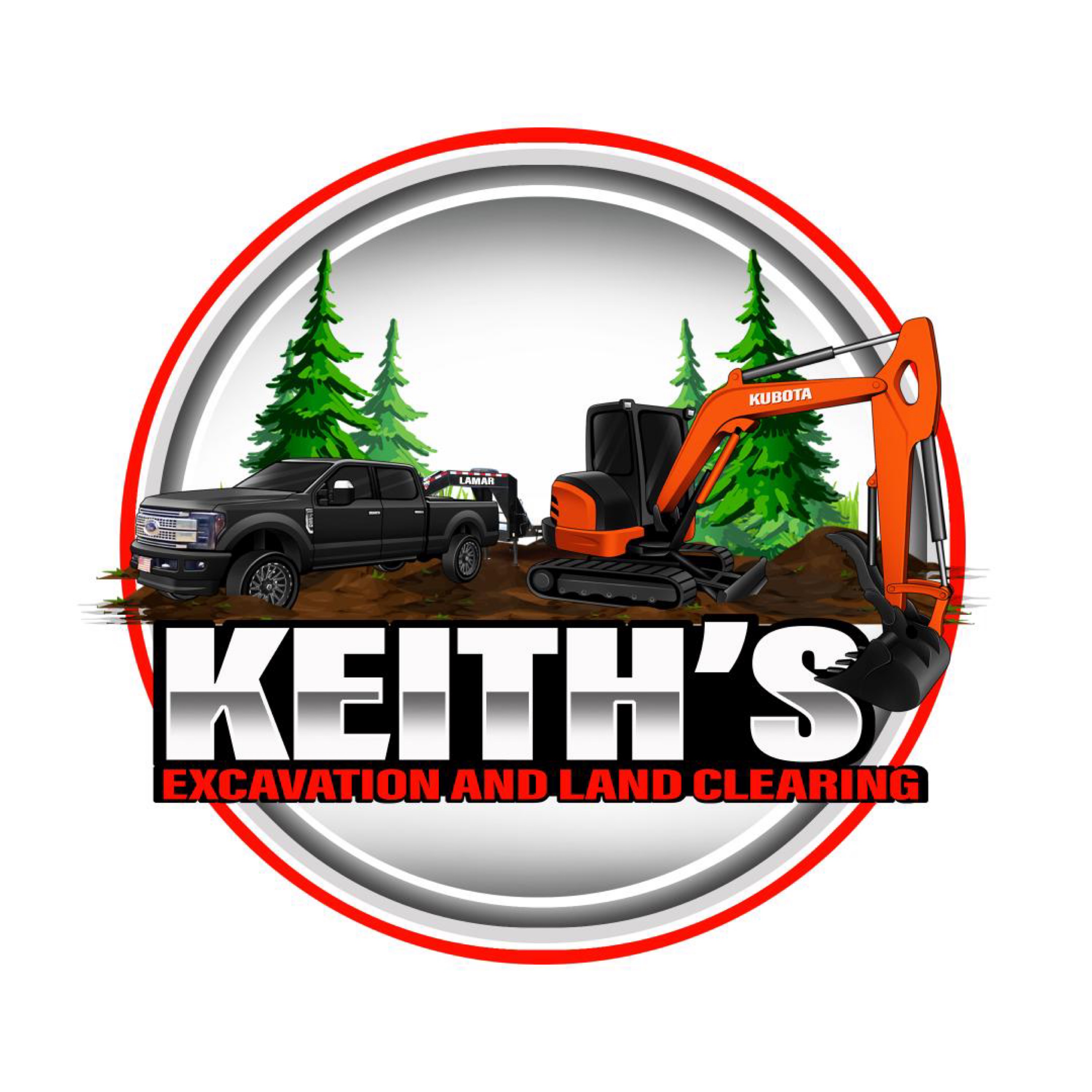 Keith's Excavation and Land Clearing Logo