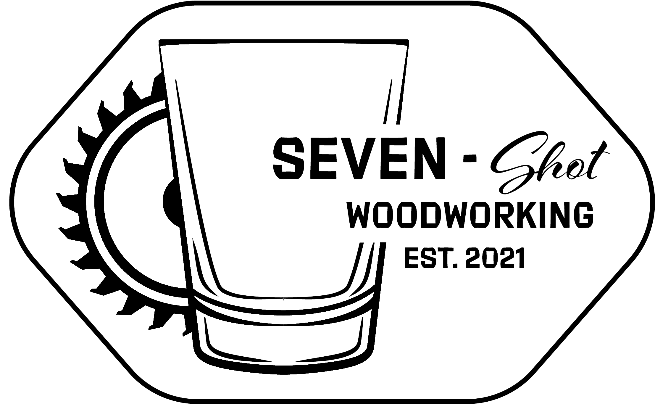 Seven-Shot Woodworking Logo